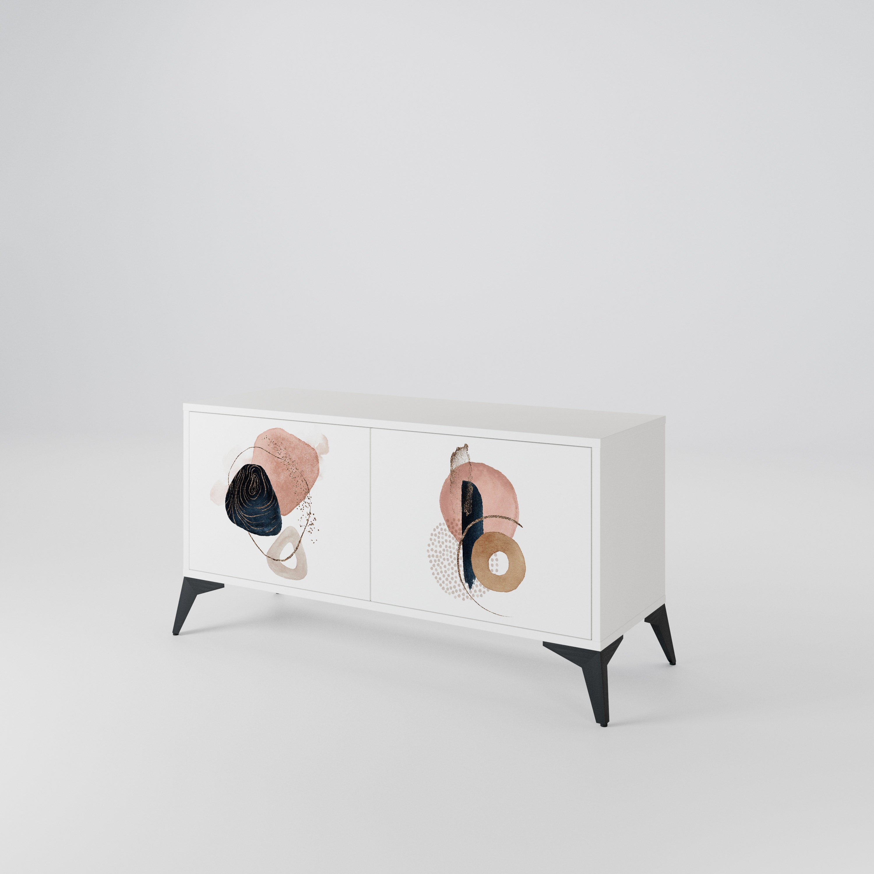 COLORFUL SHAPES Kompakt TV-bänk med 2 dörrar