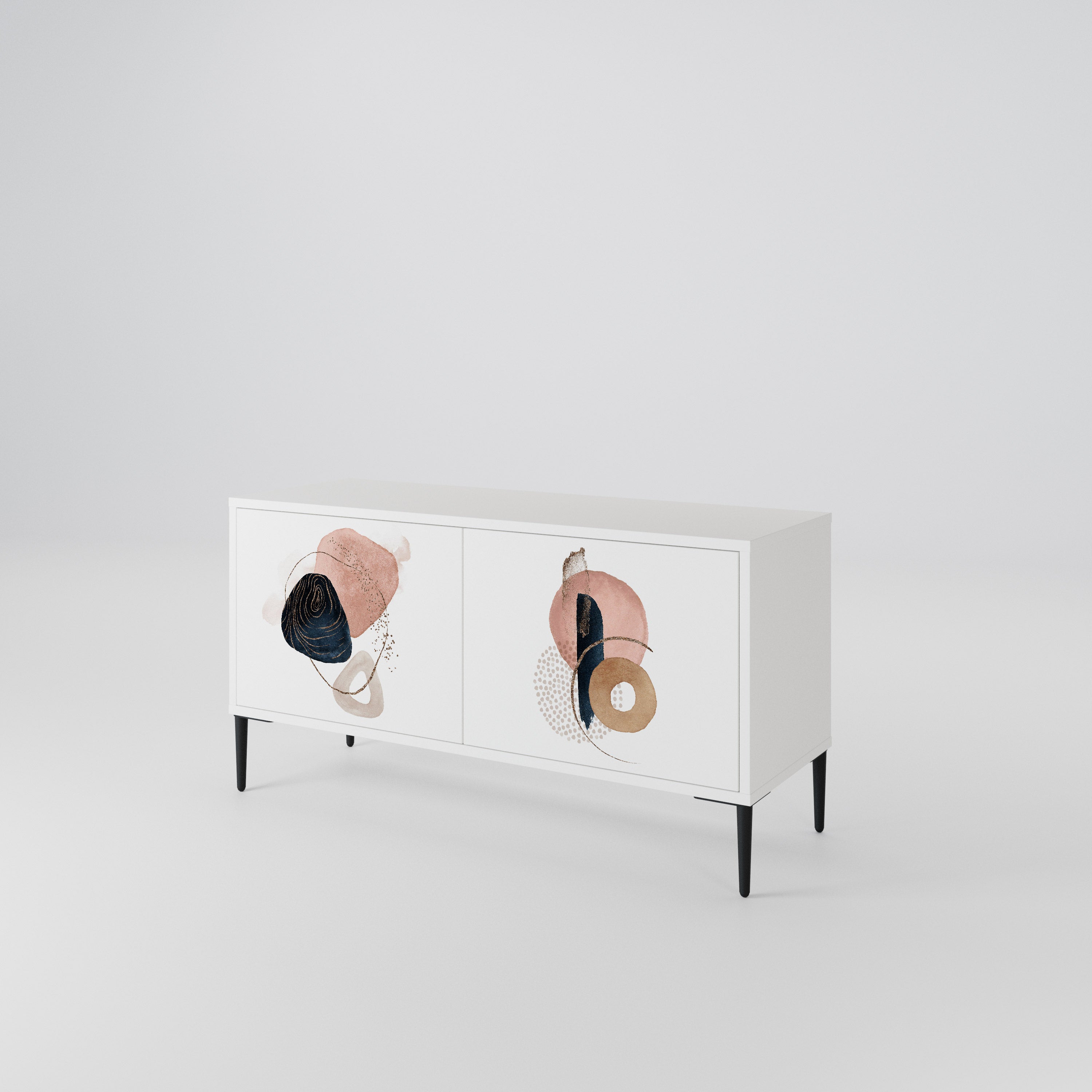 COLORFUL SHAPES Kompakt TV-bänk med 2 dörrar