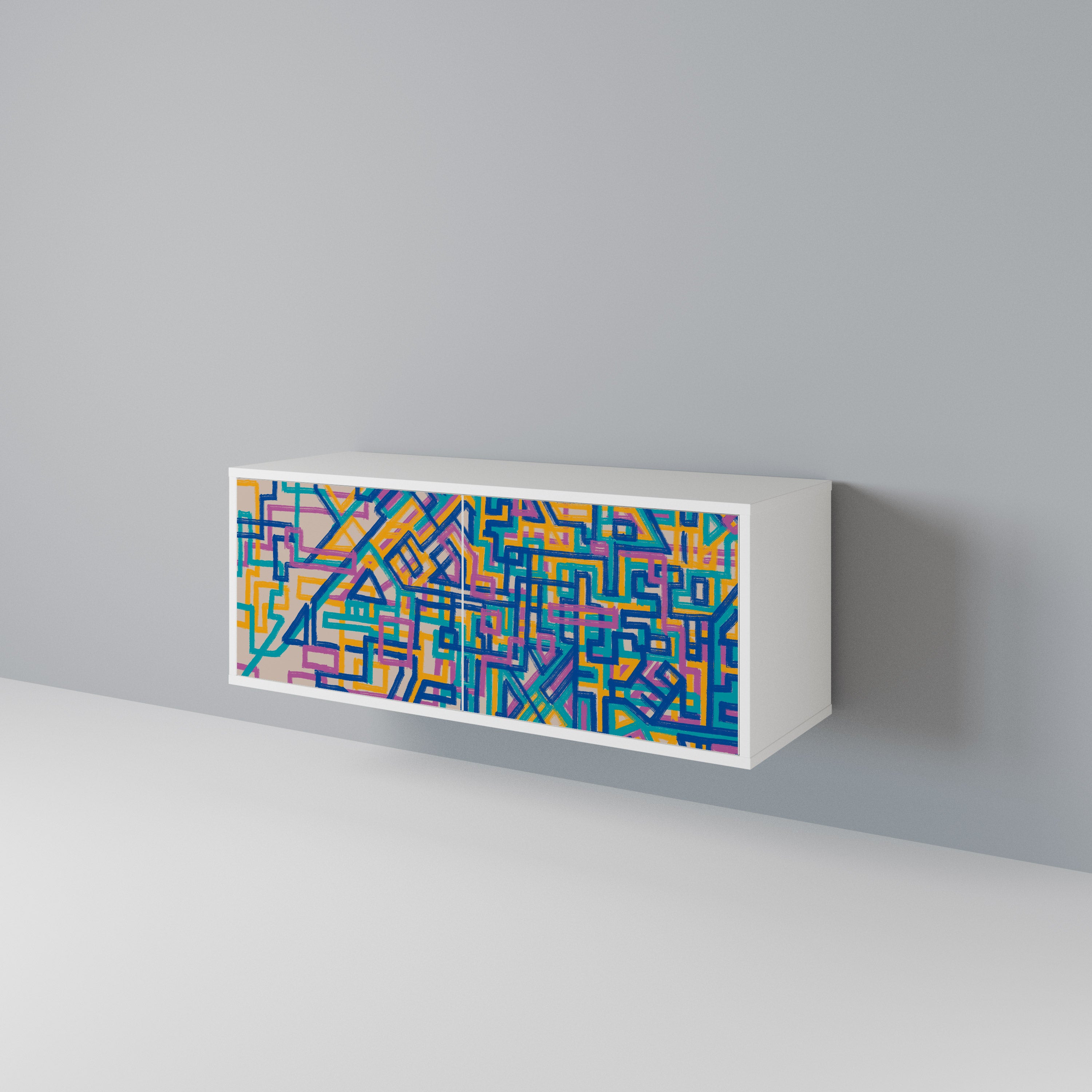 MEMORIES MAP Kompakt TV-bänk med 2 dörrar
