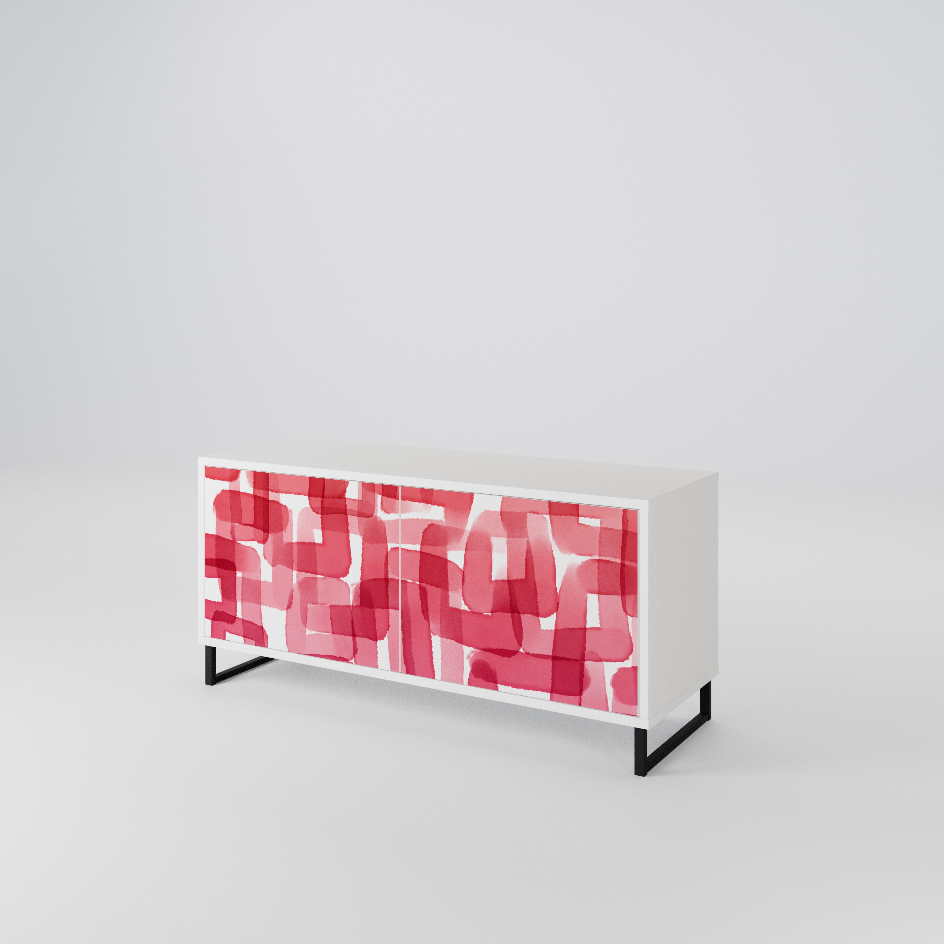 KALEIDOSCOPIC CUBISM Kompakt TV-bänk med 2 dörrar