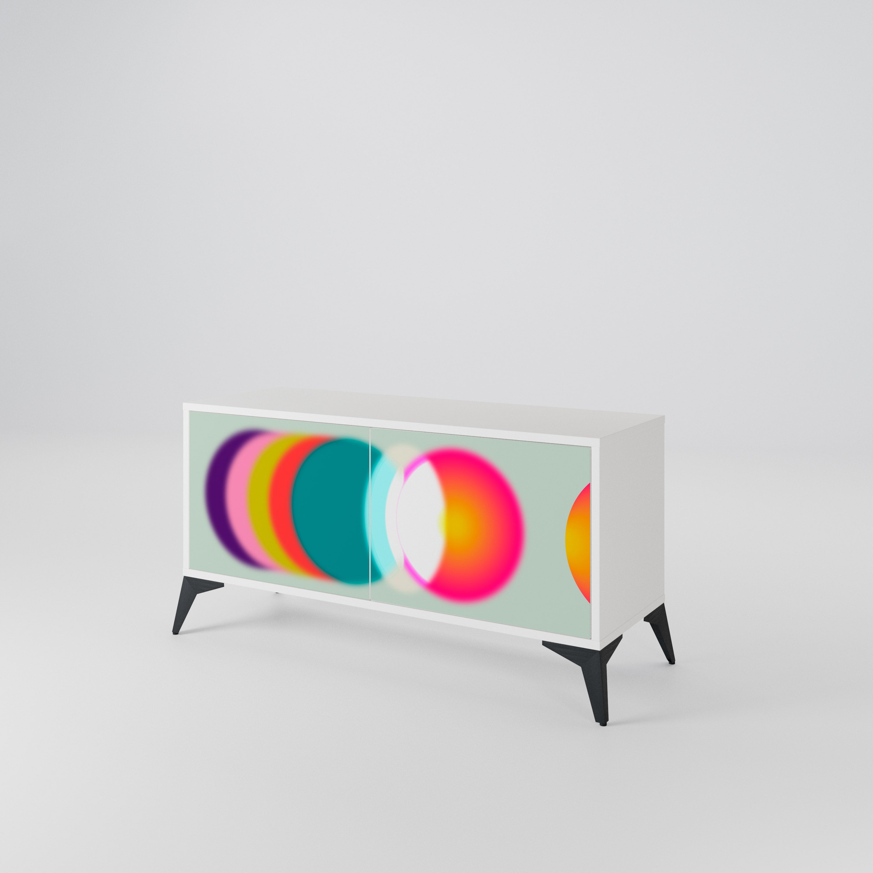 SYMPHONY OF COLORS Kompakt TV-bänk med 2 dörrar