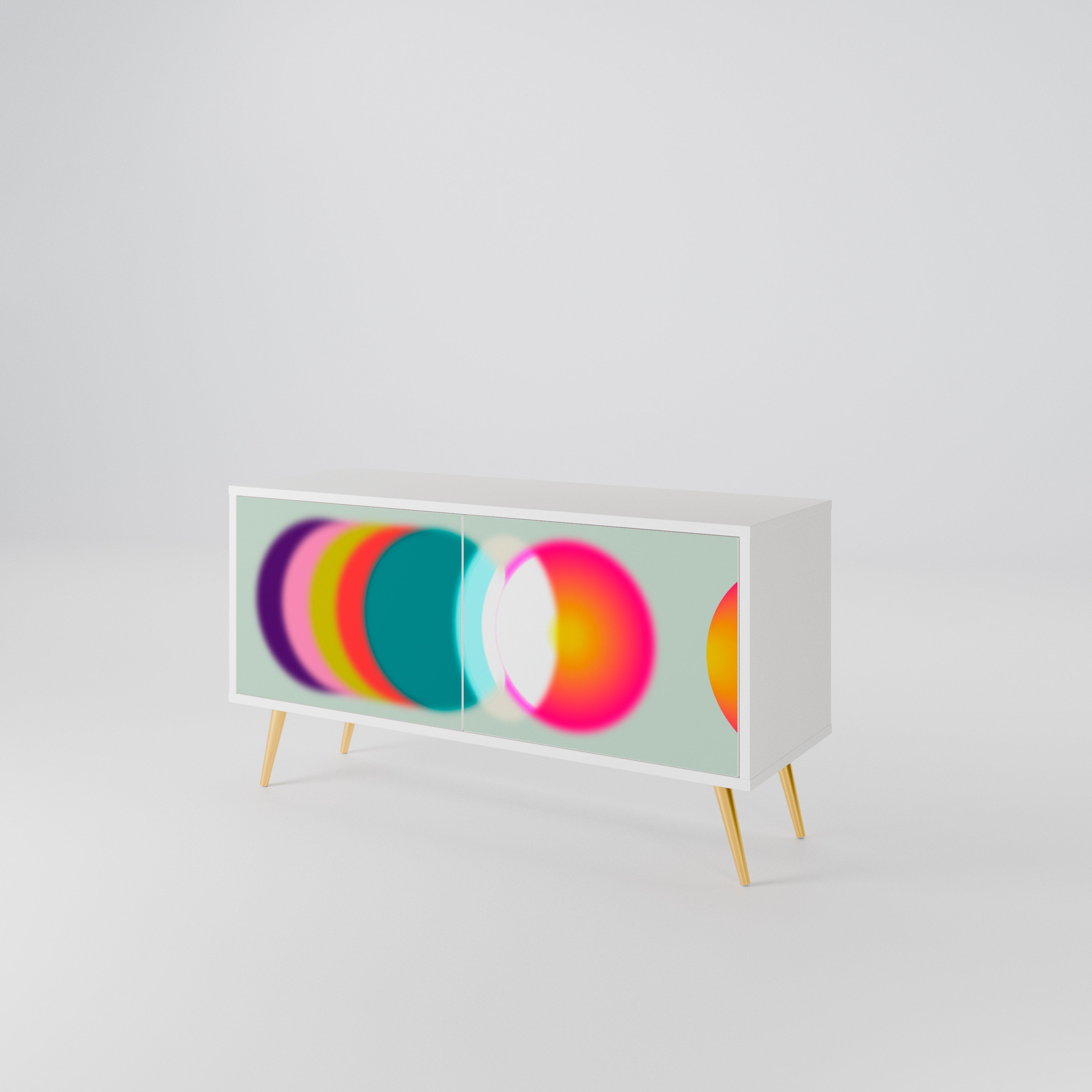SYMPHONY OF COLORS Kompakt TV-bänk med 2 dörrar