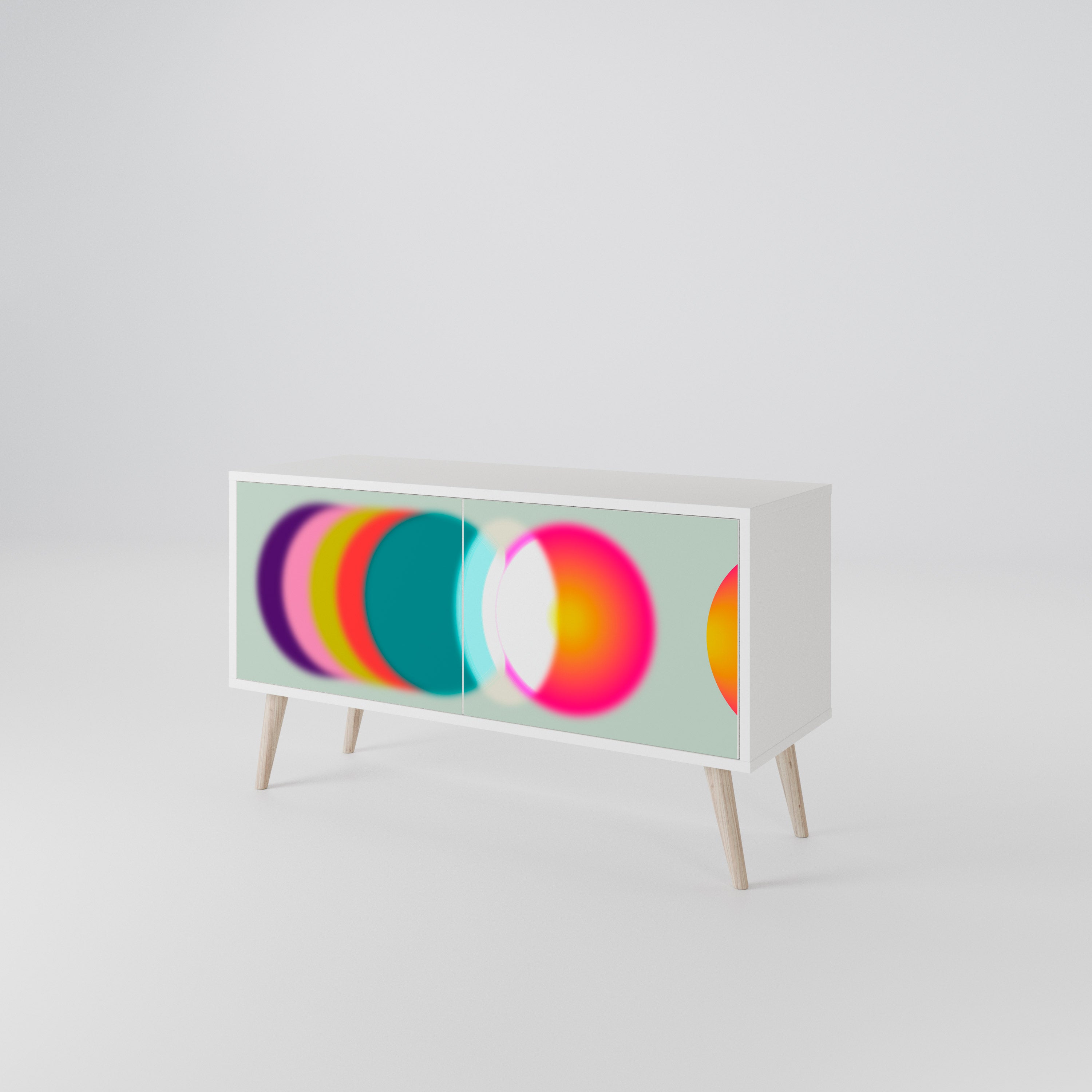 SYMPHONY OF COLORS Kompakt TV-bänk med 2 dörrar