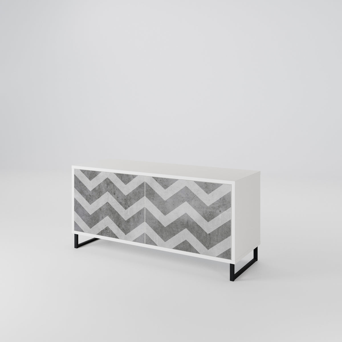 TOUGH ZIG ZAG Kompakt TV-bänk med 2 dörrar