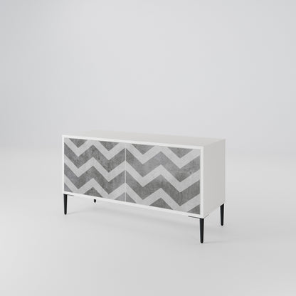 TOUGH ZIG ZAG Kompakt TV-bänk med 2 dörrar