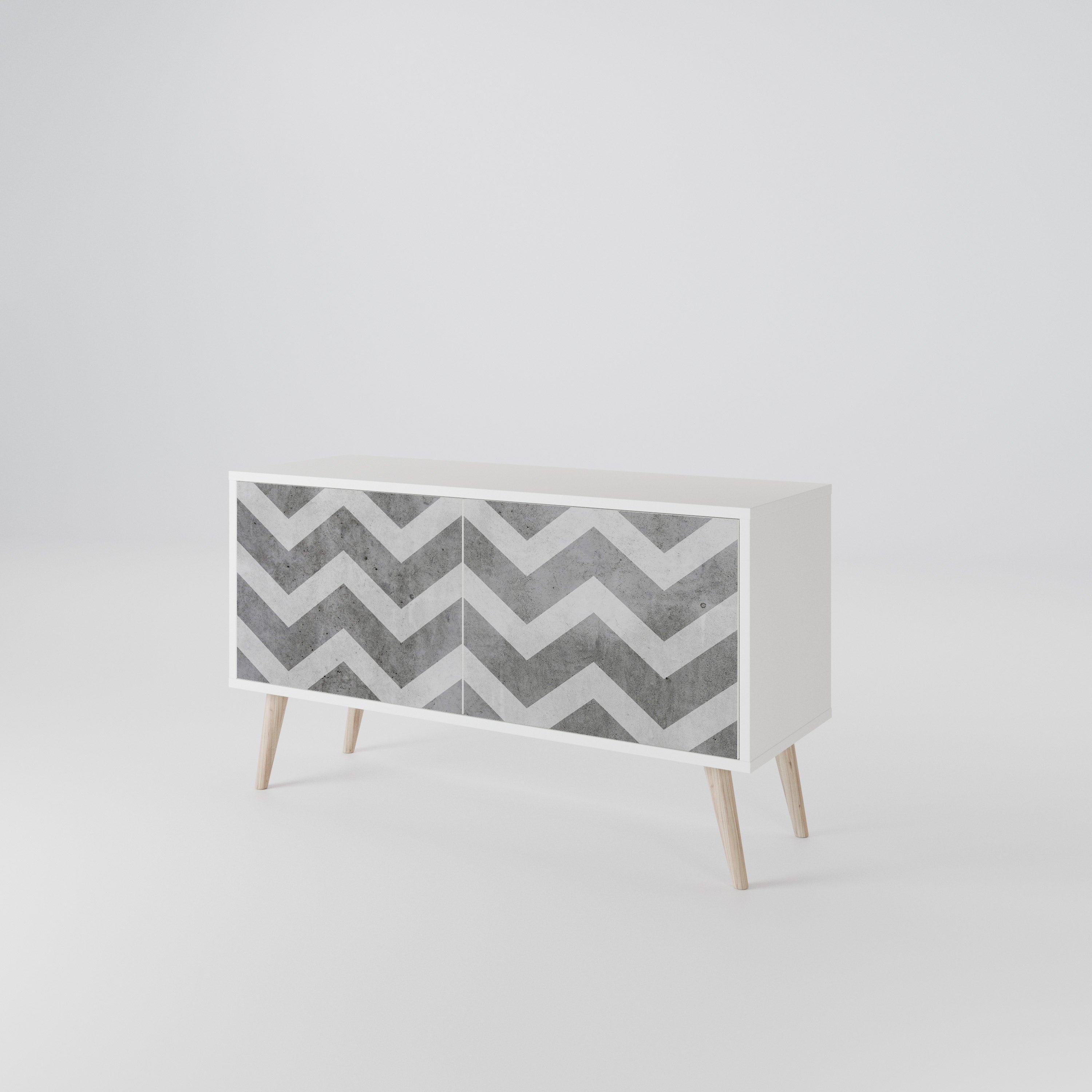 TOUGH ZIG ZAG Kompakt TV-bänk med 2 dörrar