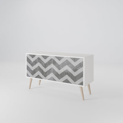 TOUGH ZIG ZAG Kompakt TV-bänk med 2 dörrar