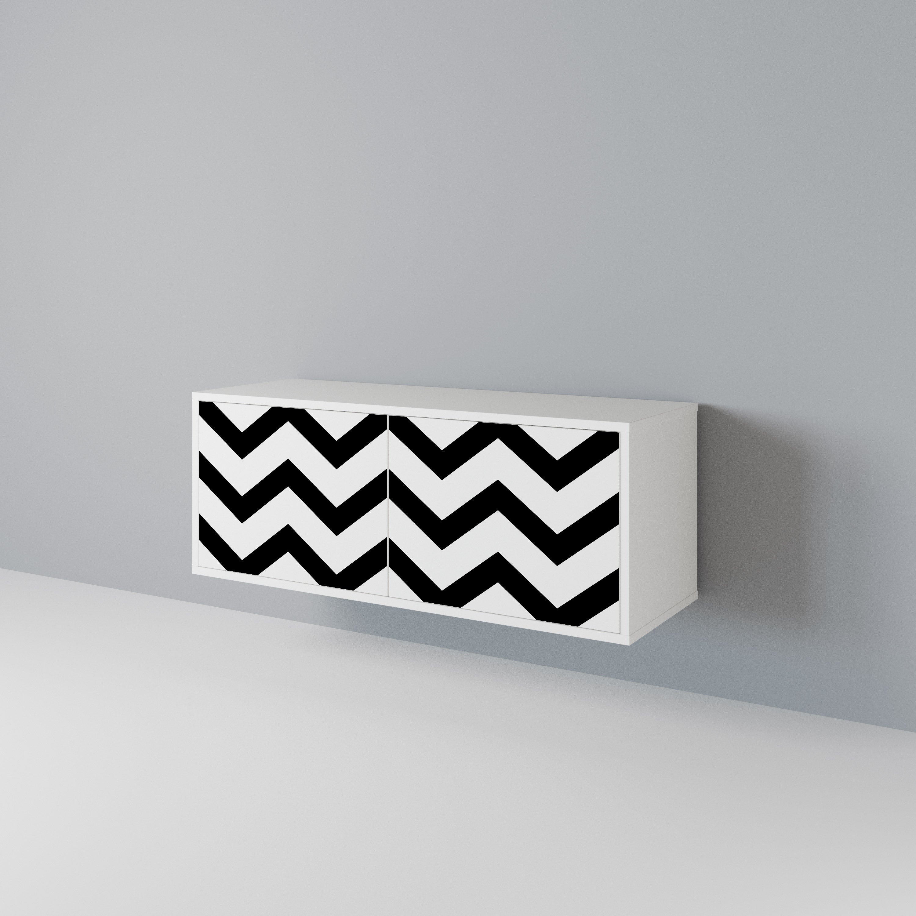 CLASSIC ZIG ZAG Kompakt TV-bänk med 2 dörrar