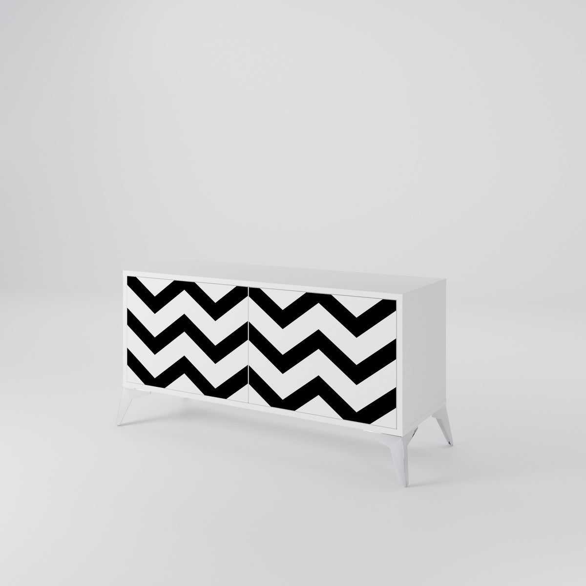 CLASSIC ZIG ZAG Kompakt TV-bänk med 2 dörrar