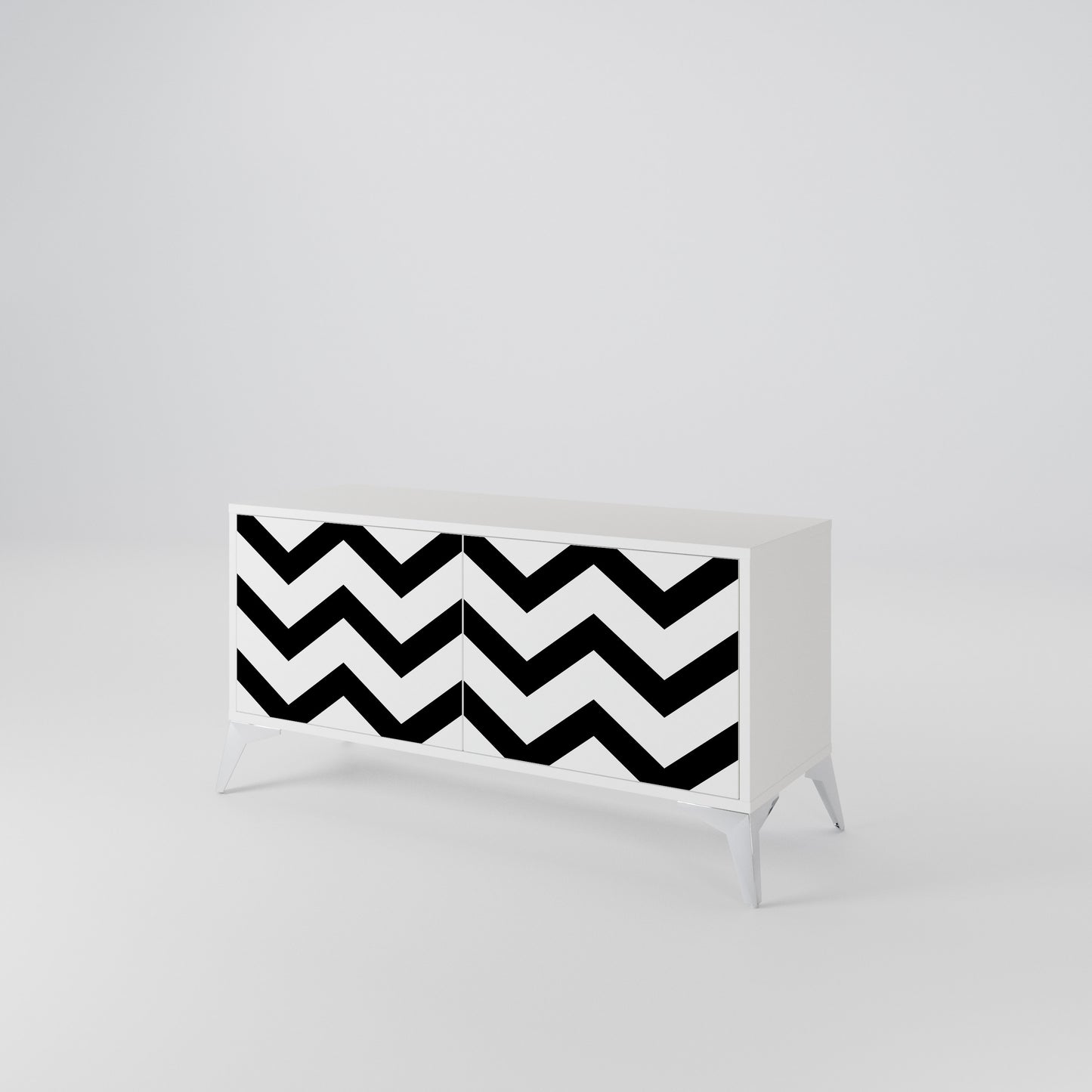 CLASSIC ZIG ZAG Kompakt TV-bänk med 2 dörrar