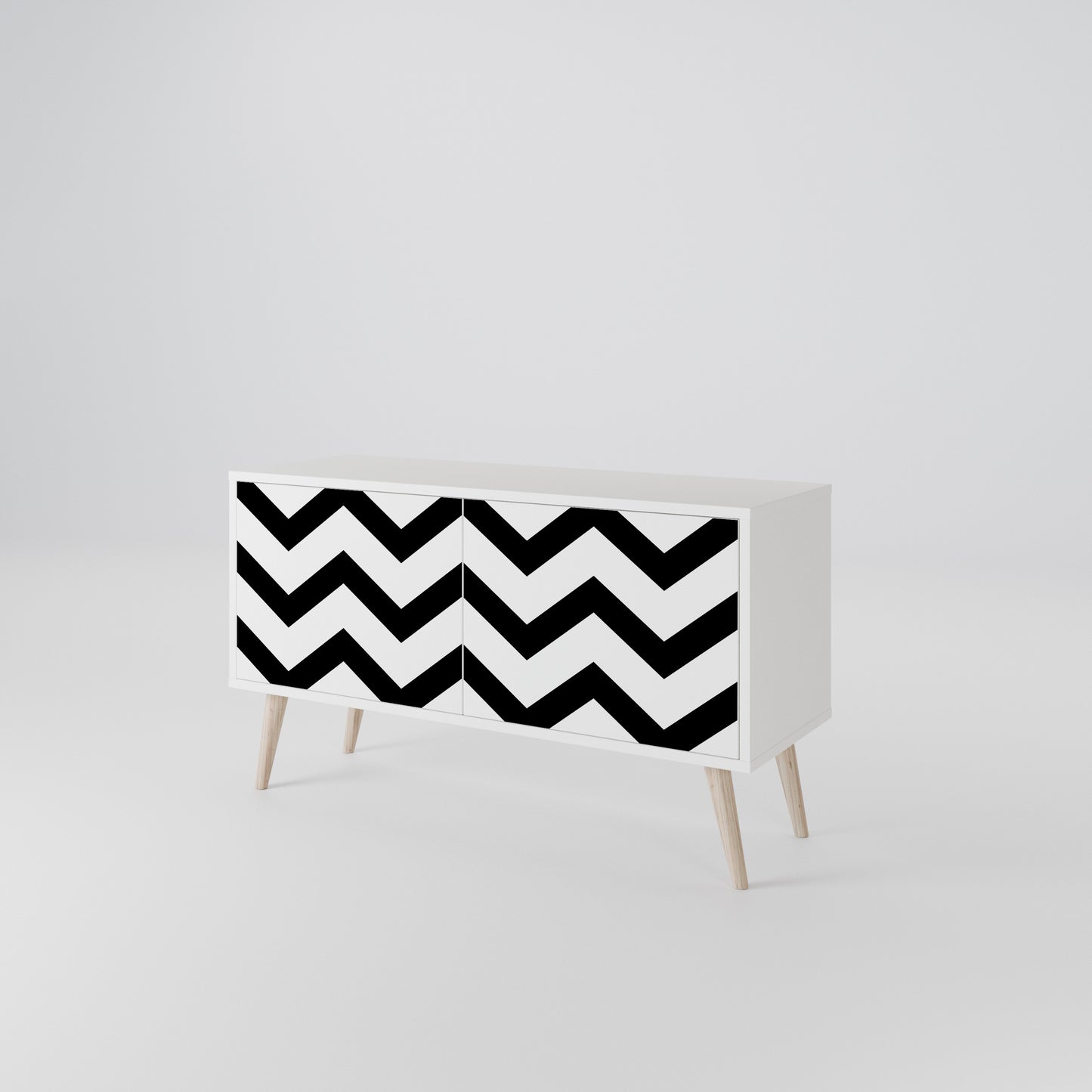 CLASSIC ZIG ZAG Kompakt TV-bänk med 2 dörrar