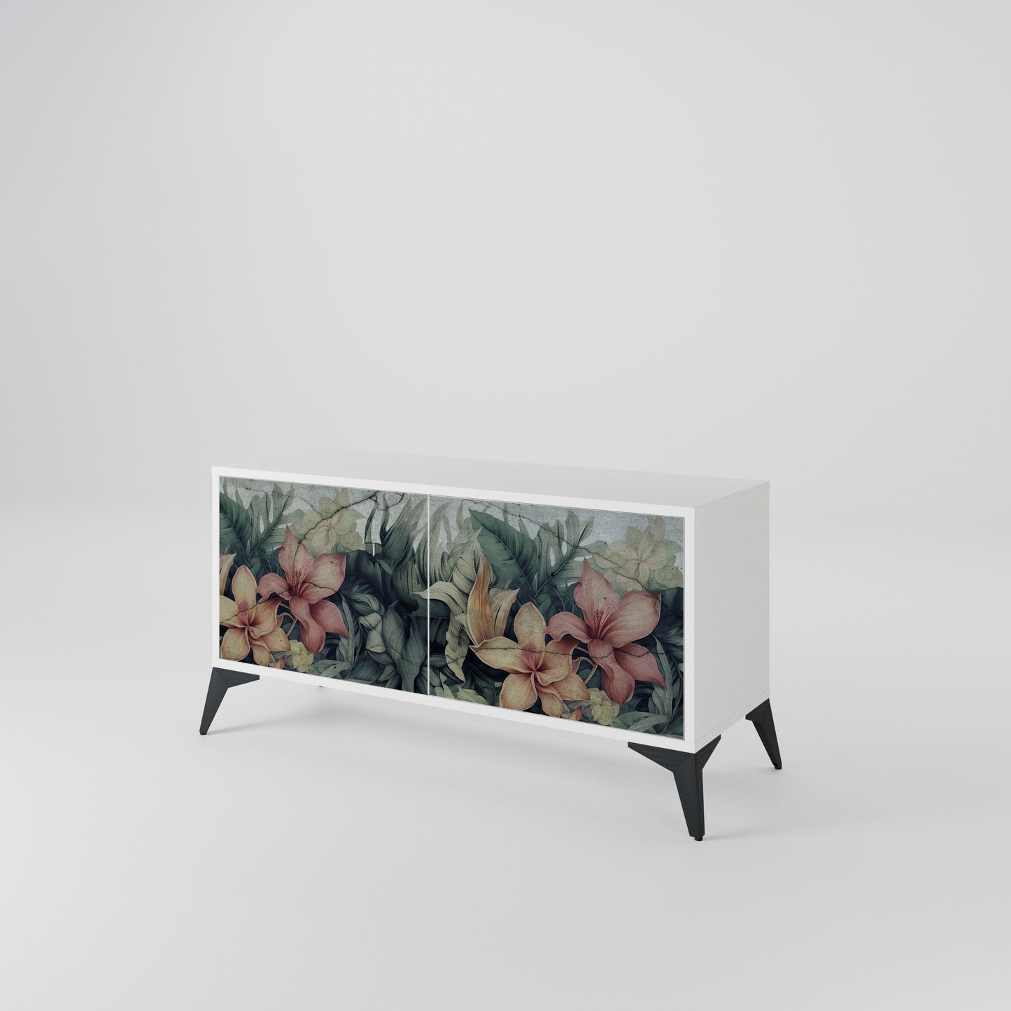 HEAVENLY BLOOM Kompakt TV-bänk med 2 dörrar