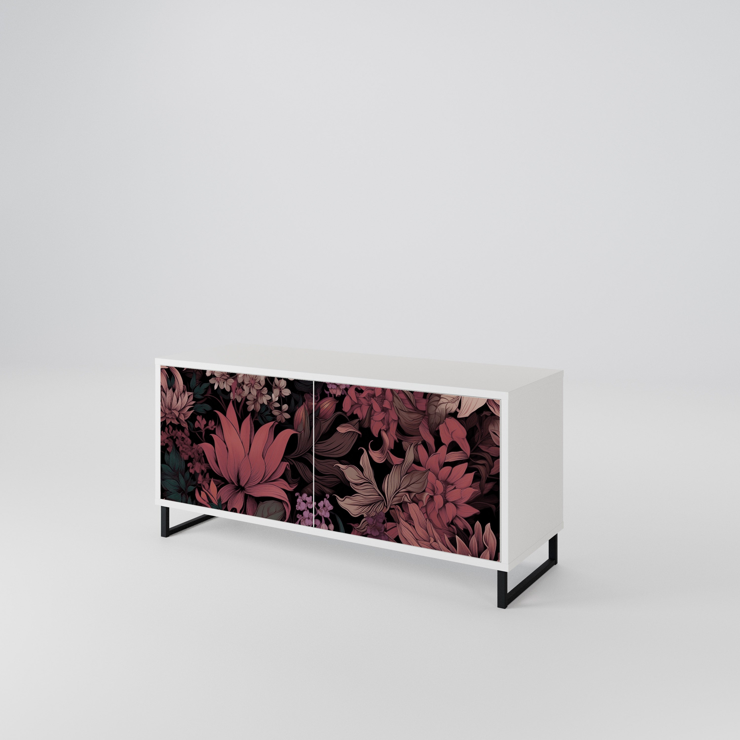 FLORAL WHISPER Kompakt TV-bänk med 2 dörrar