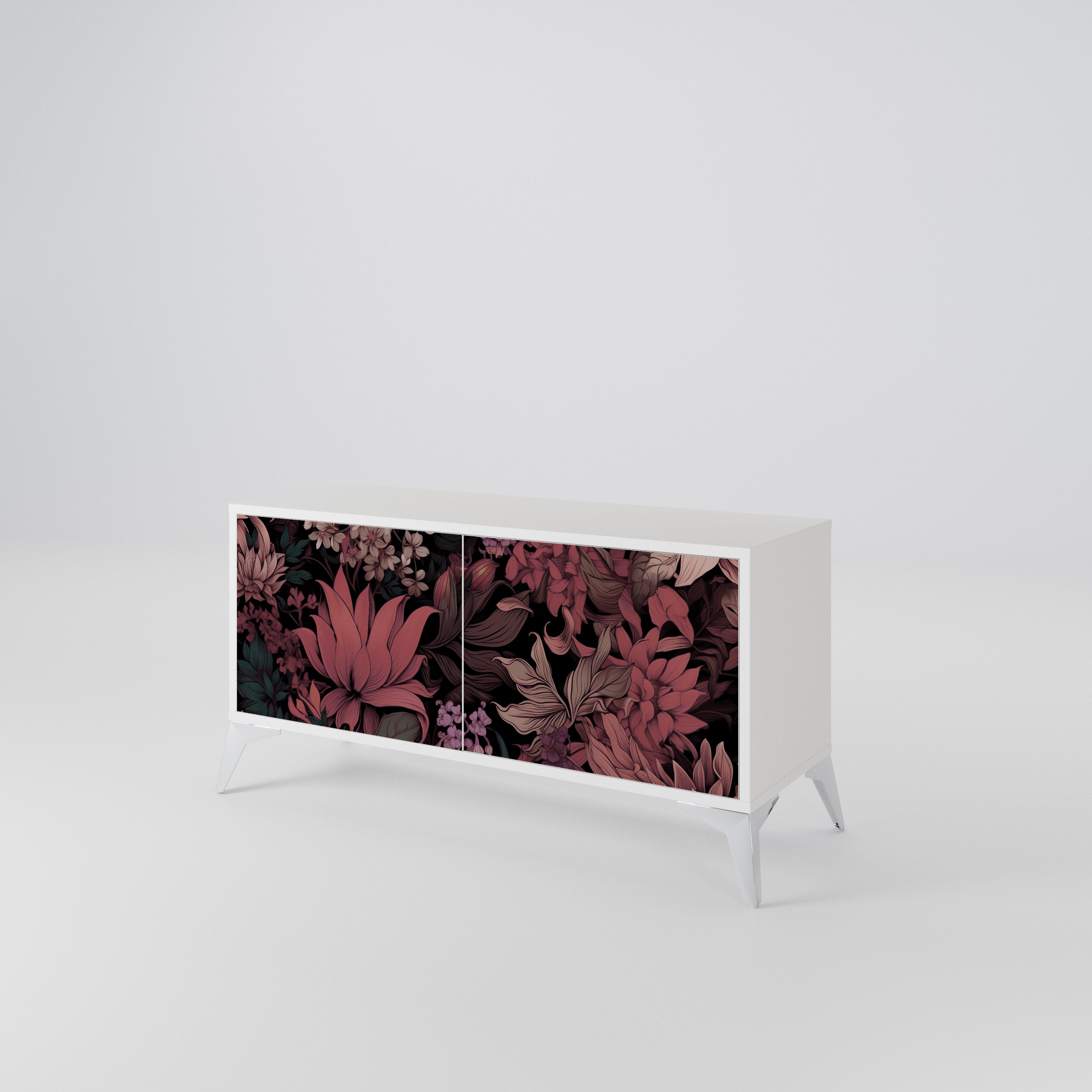 FLORAL WHISPER Kompakt TV-bänk med 2 dörrar