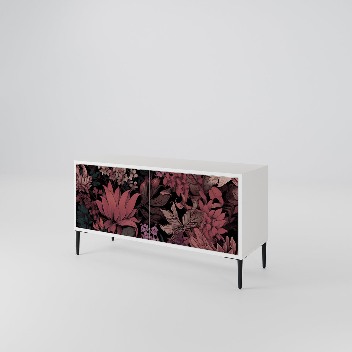 FLORAL WHISPER Kompakt TV-bänk med 2 dörrar