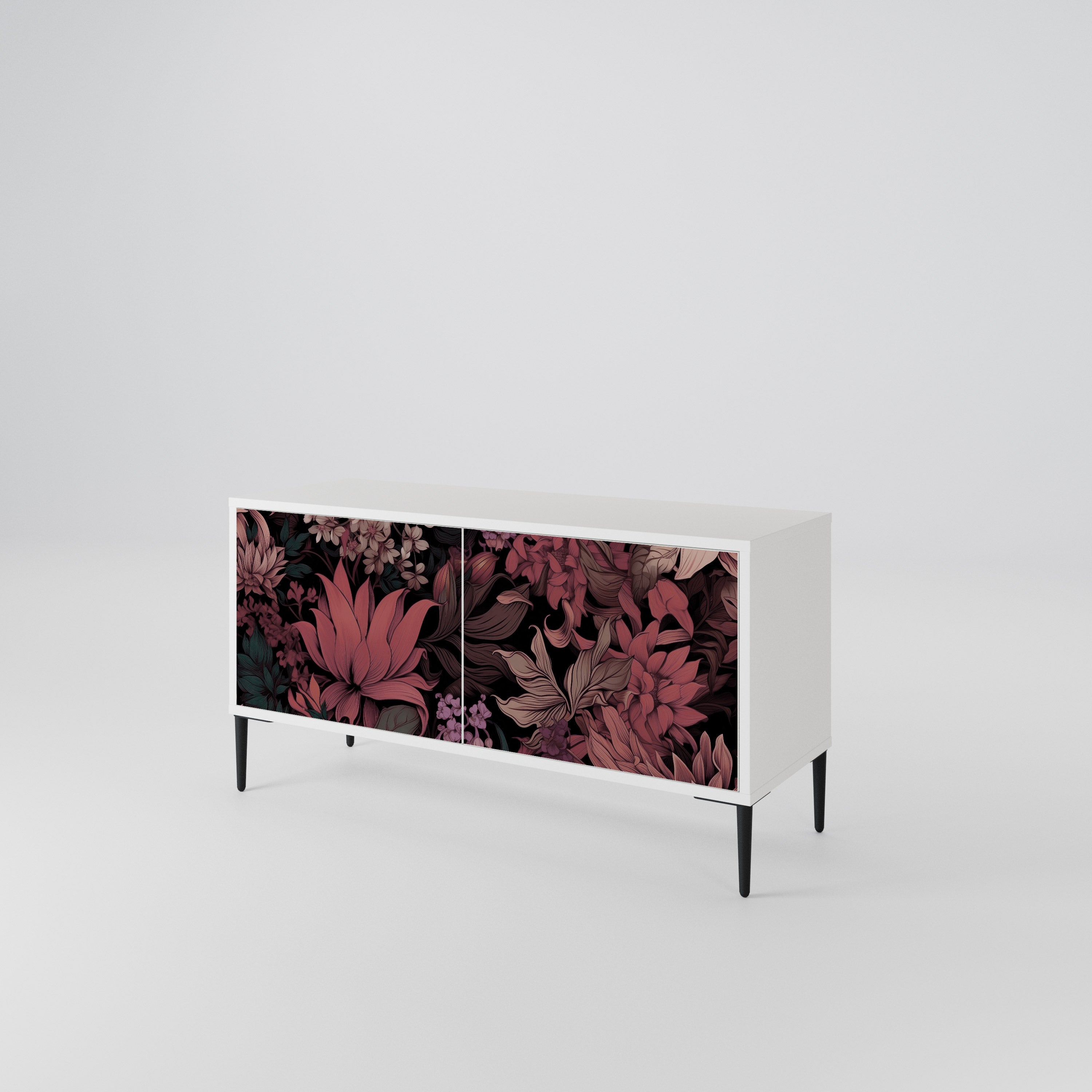 FLORAL WHISPER Kompakt TV-bänk med 2 dörrar