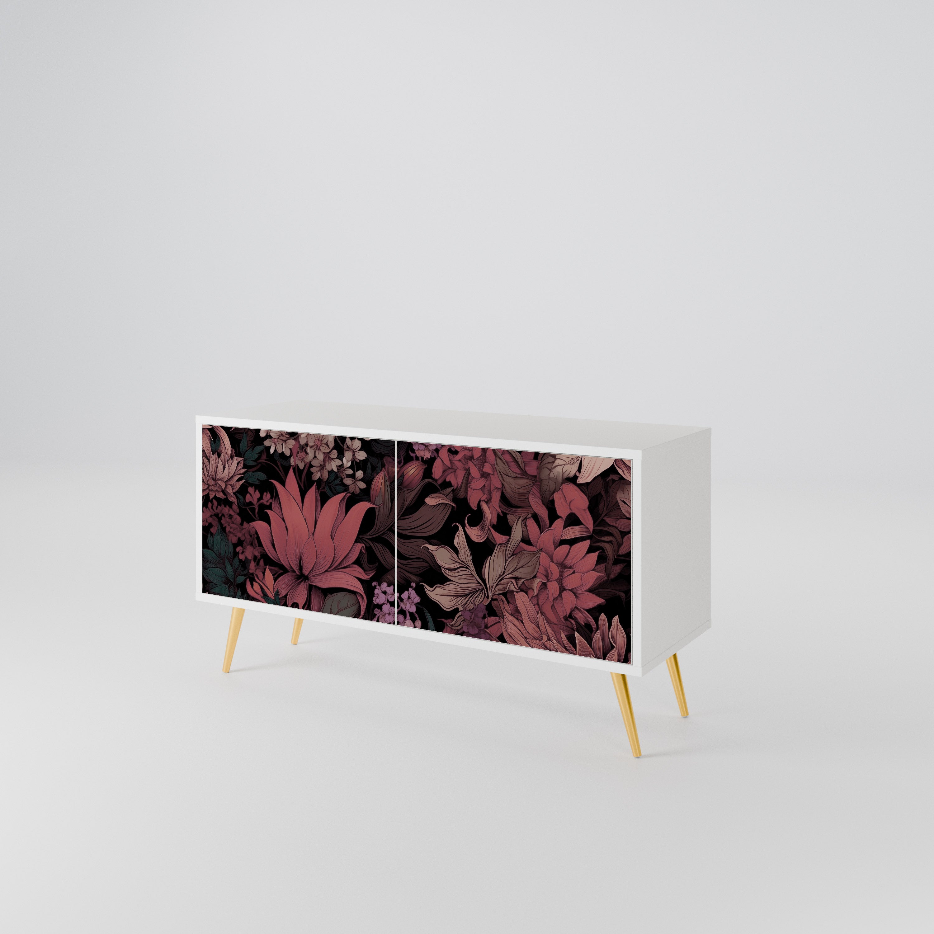 FLORAL WHISPER Kompakt TV-bänk med 2 dörrar
