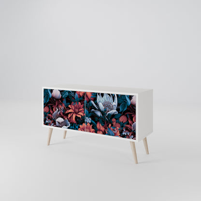 ETHEREAL BLOSSOMS Kompakt TV-bänk med 2 dörrar