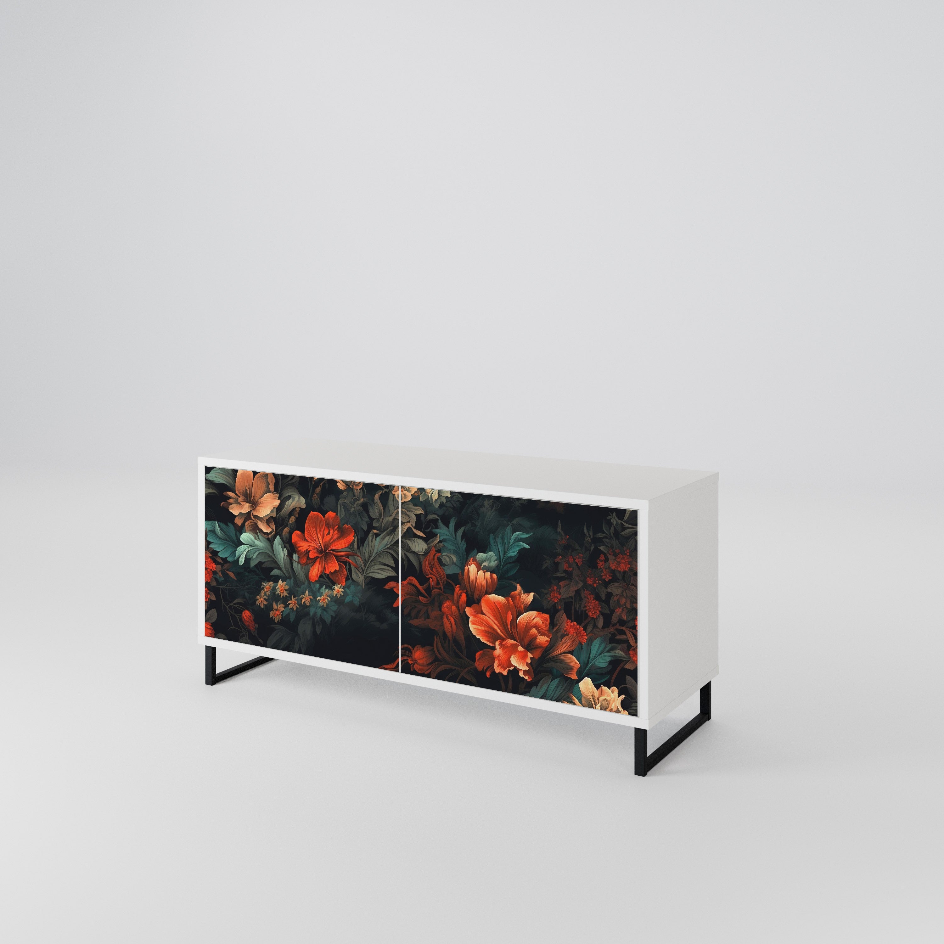 IMAGINARY BLOSSOM Kompakt TV-bänk med 2 dörrar