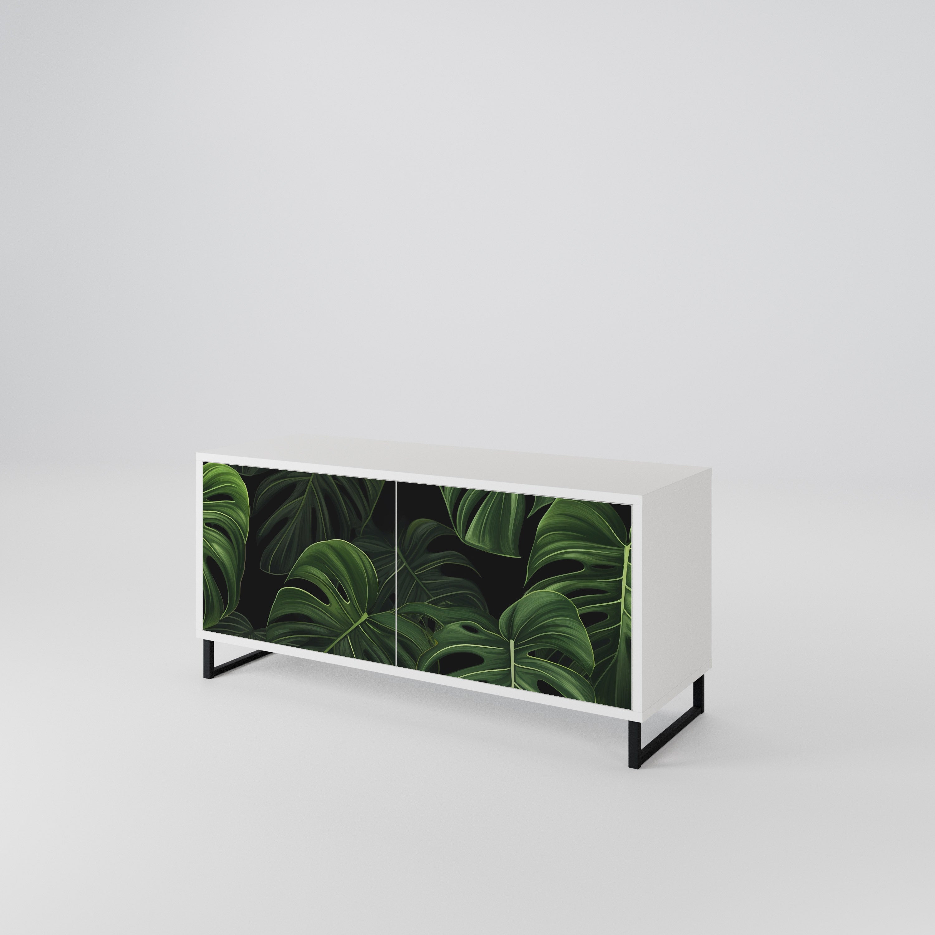INFINITE MONSTERA Kompakt TV-bänk med 2 dörrar