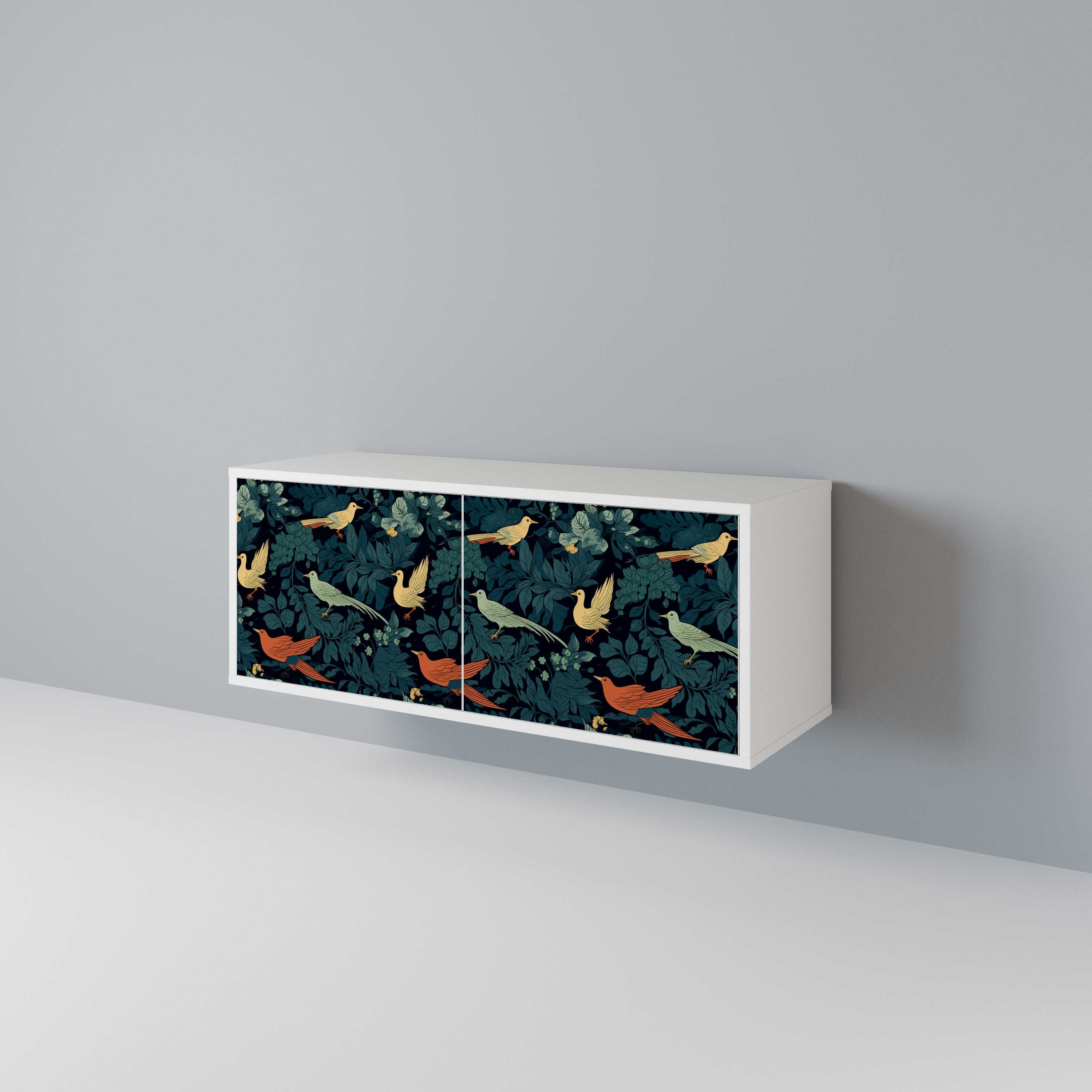 FOWL ORNAMENT Kompakt TV-bänk med 2 dörrar