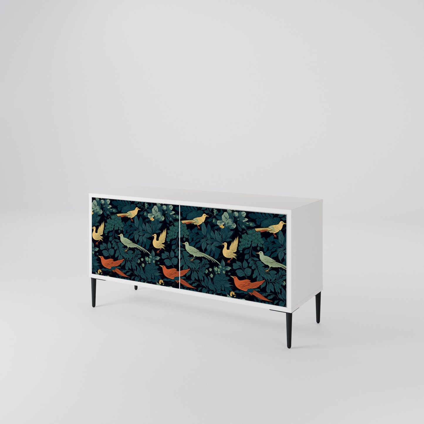 FOWL ORNAMENT Kompakt TV-bänk med 2 dörrar