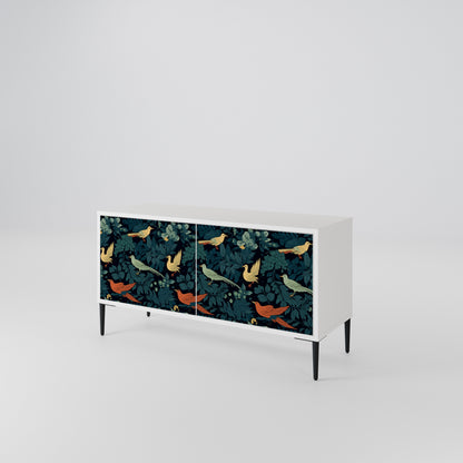 FOWL ORNAMENT Kompakt TV-bänk med 2 dörrar