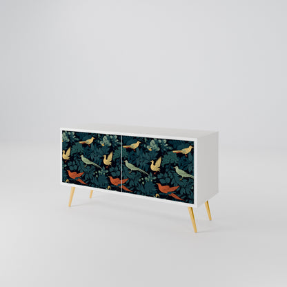 FOWL ORNAMENT Kompakt TV-bänk med 2 dörrar