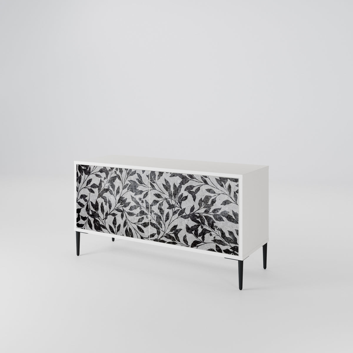 CHARCOAL SPROUT Kompakt TV-bänk med 2 dörrar