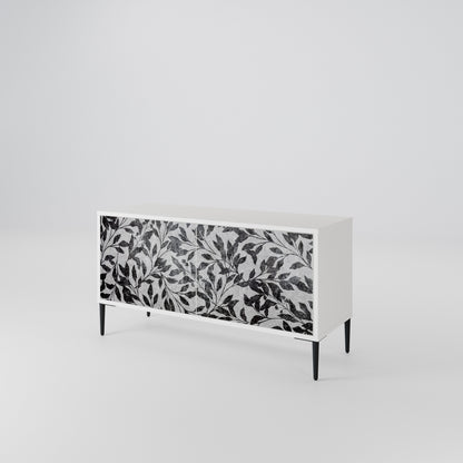 CHARCOAL SPROUT Kompakt TV-bänk med 2 dörrar