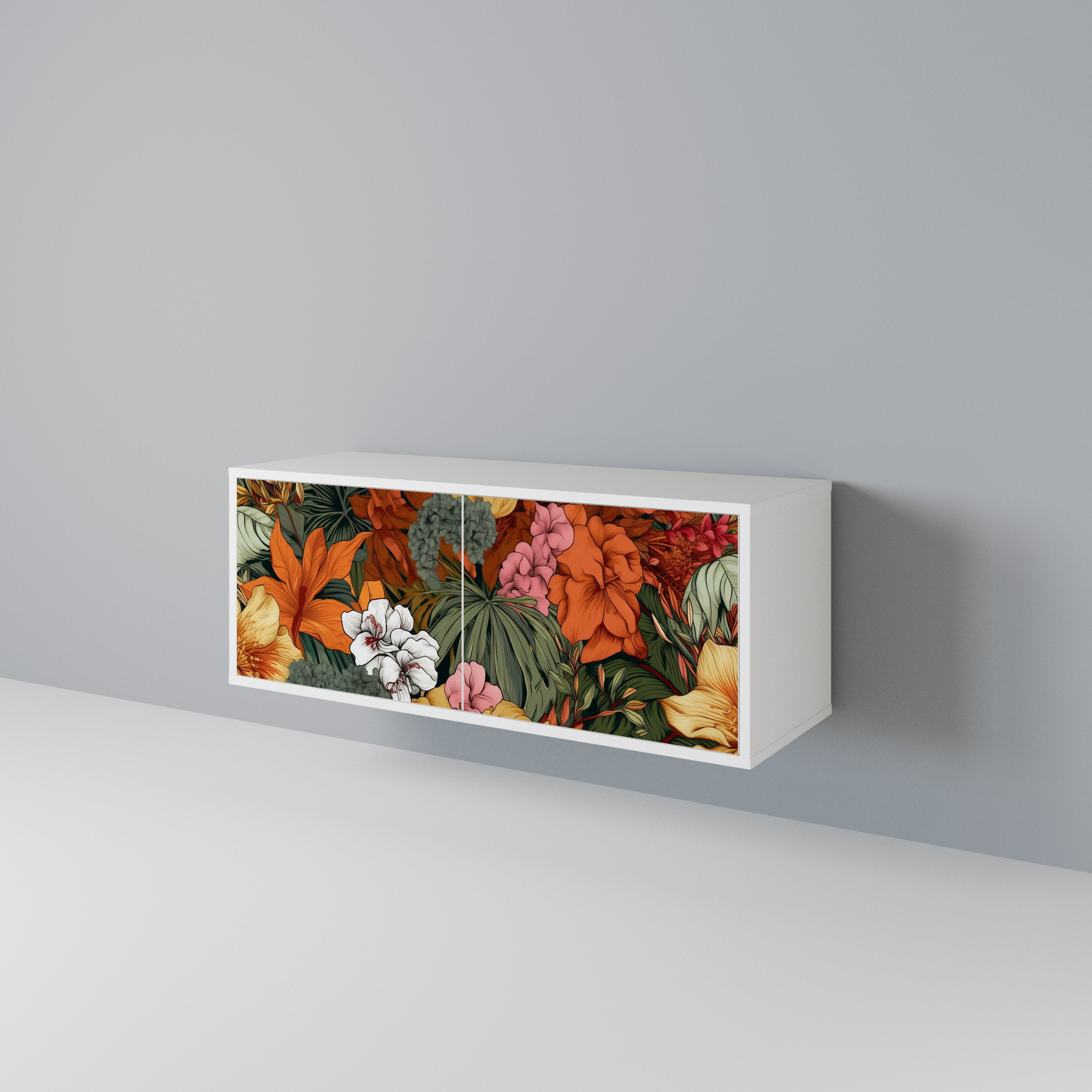 RADIANT FLORA Kompakt TV-bänk med 2 dörrar