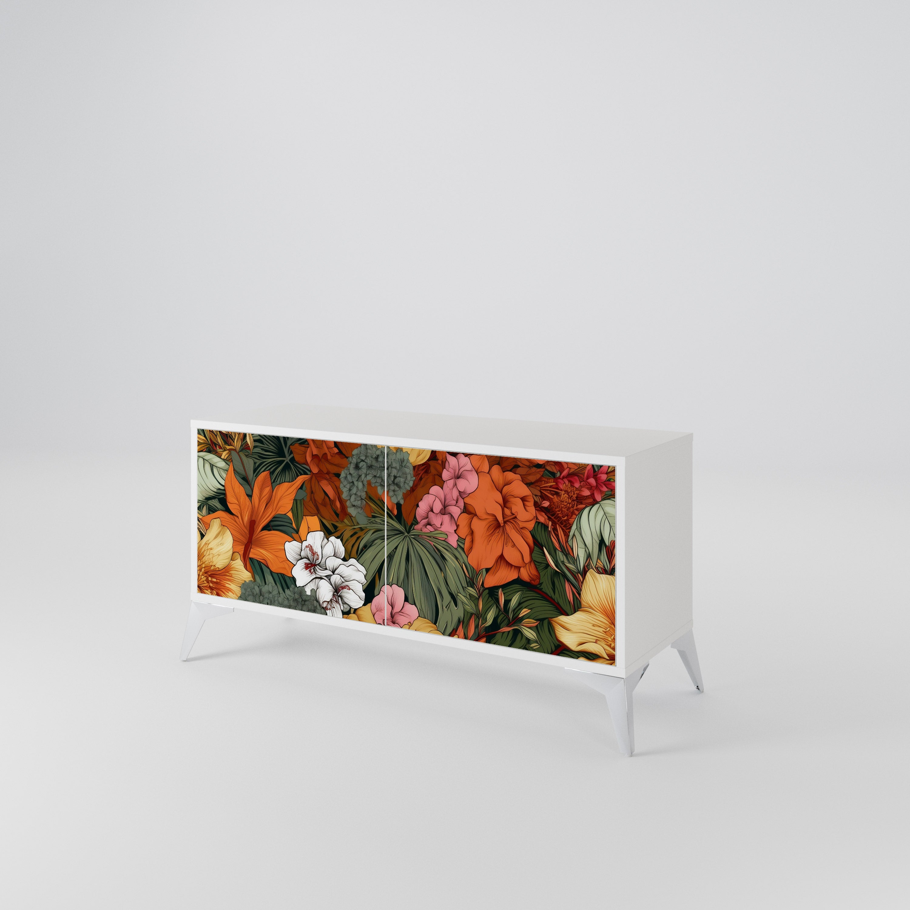 RADIANT FLORA Kompakt TV-bänk med 2 dörrar