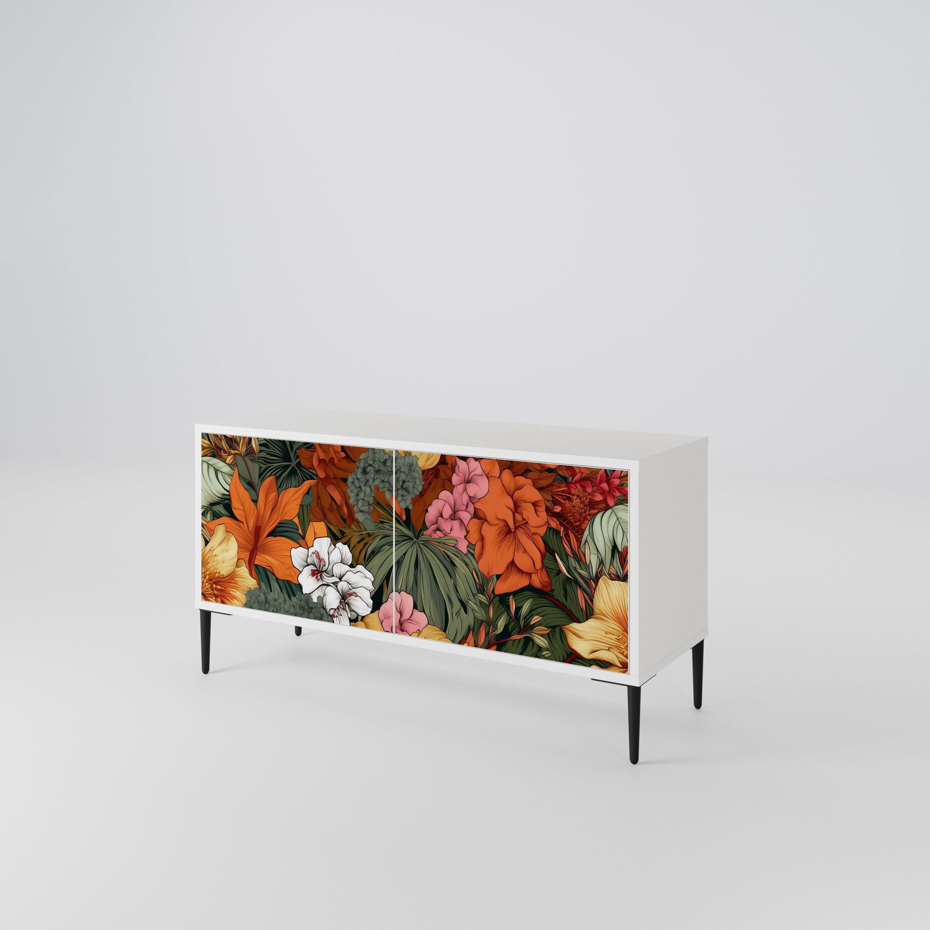 RADIANT FLORA Kompakt TV-bänk med 2 dörrar