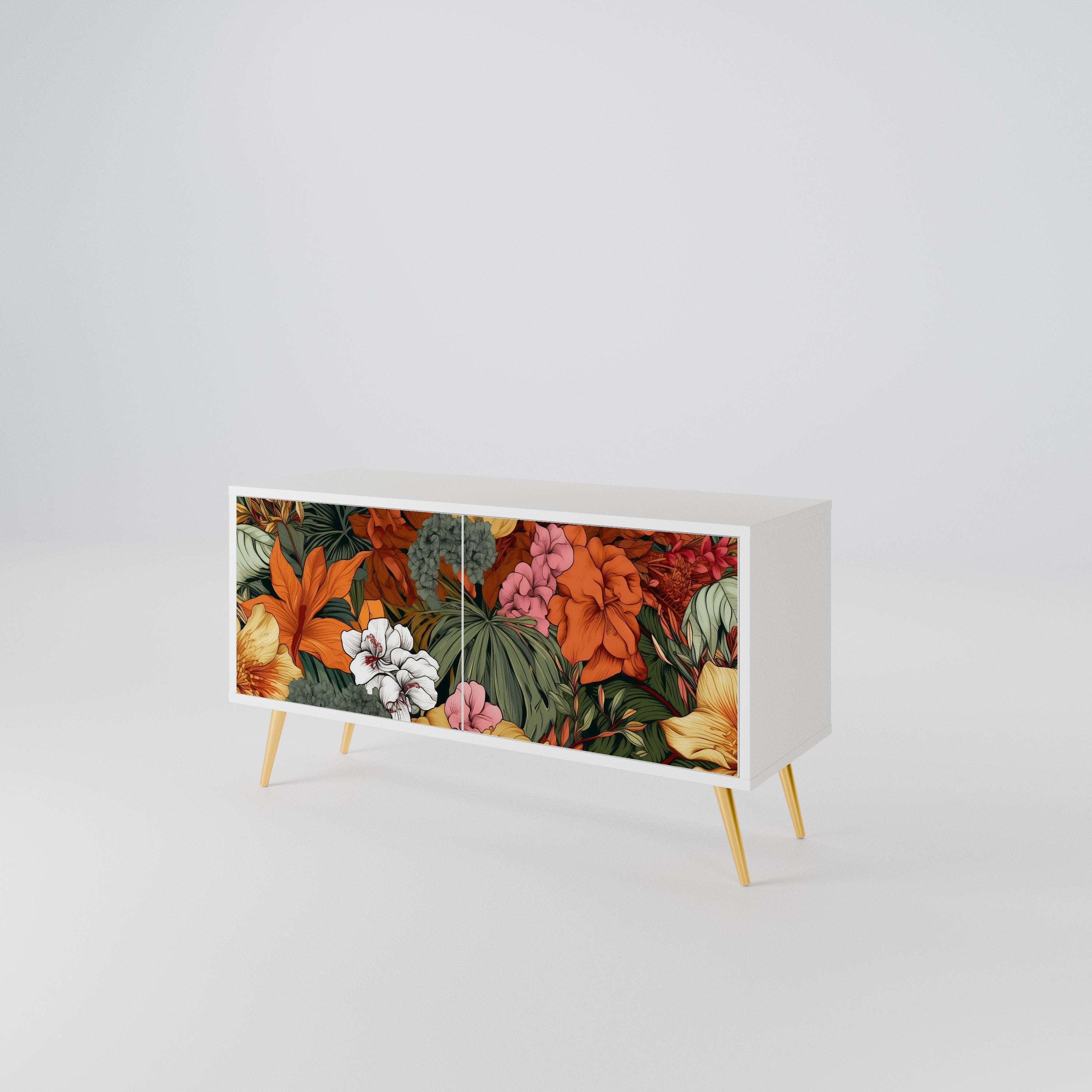 RADIANT FLORA Kompakt TV-bänk med 2 dörrar
