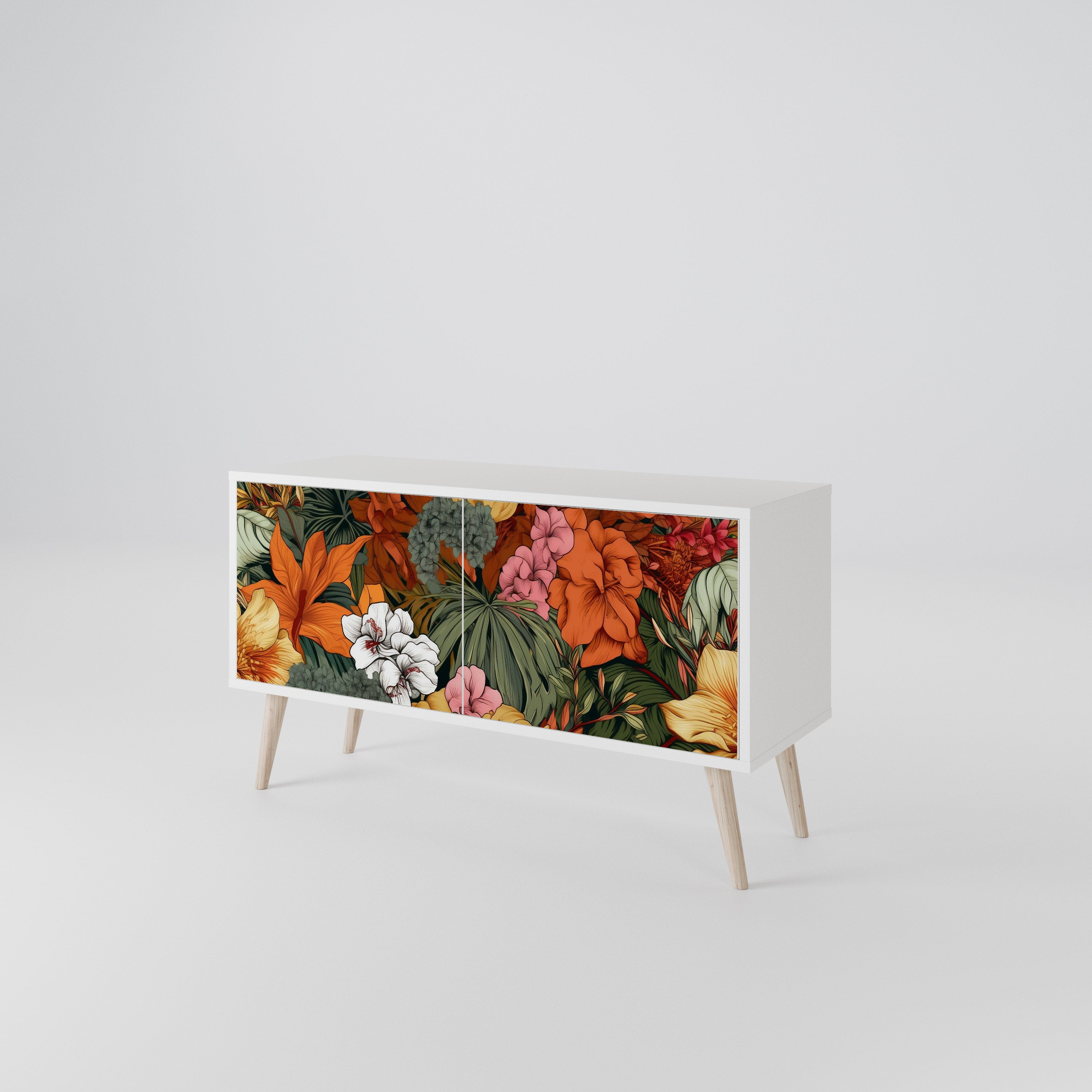 RADIANT FLORA Kompakt TV-bänk med 2 dörrar
