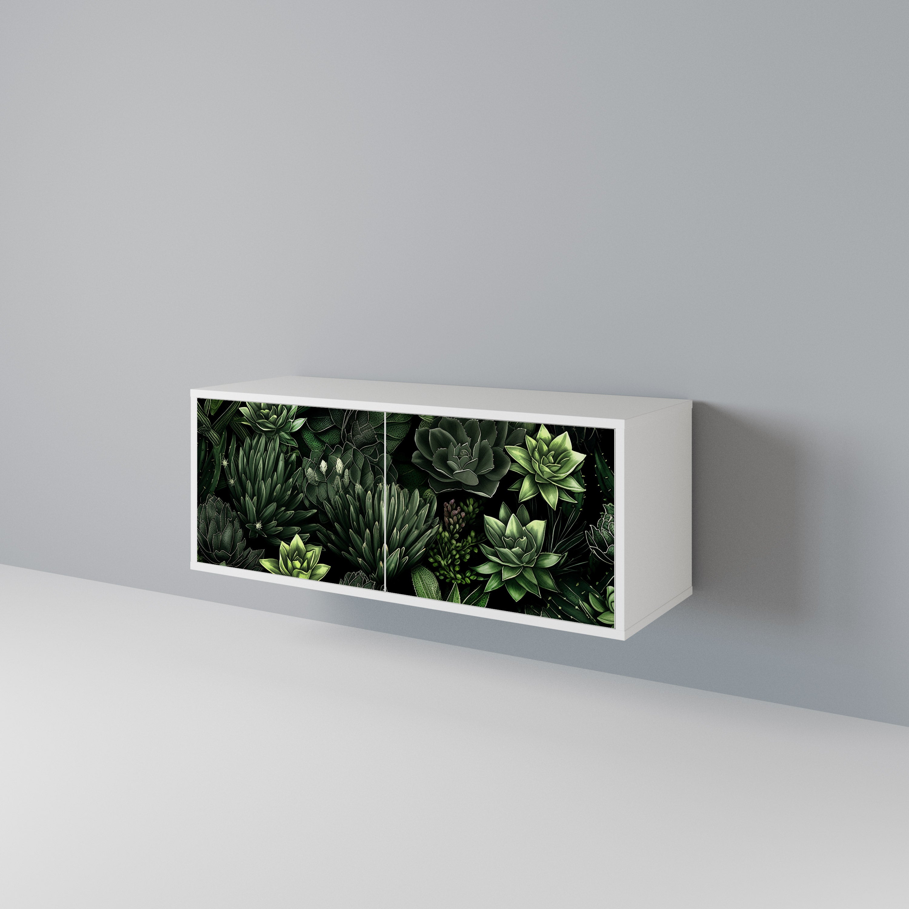 SUCCULENT JUNGLE Kompakt TV-bänk med 2 dörrar