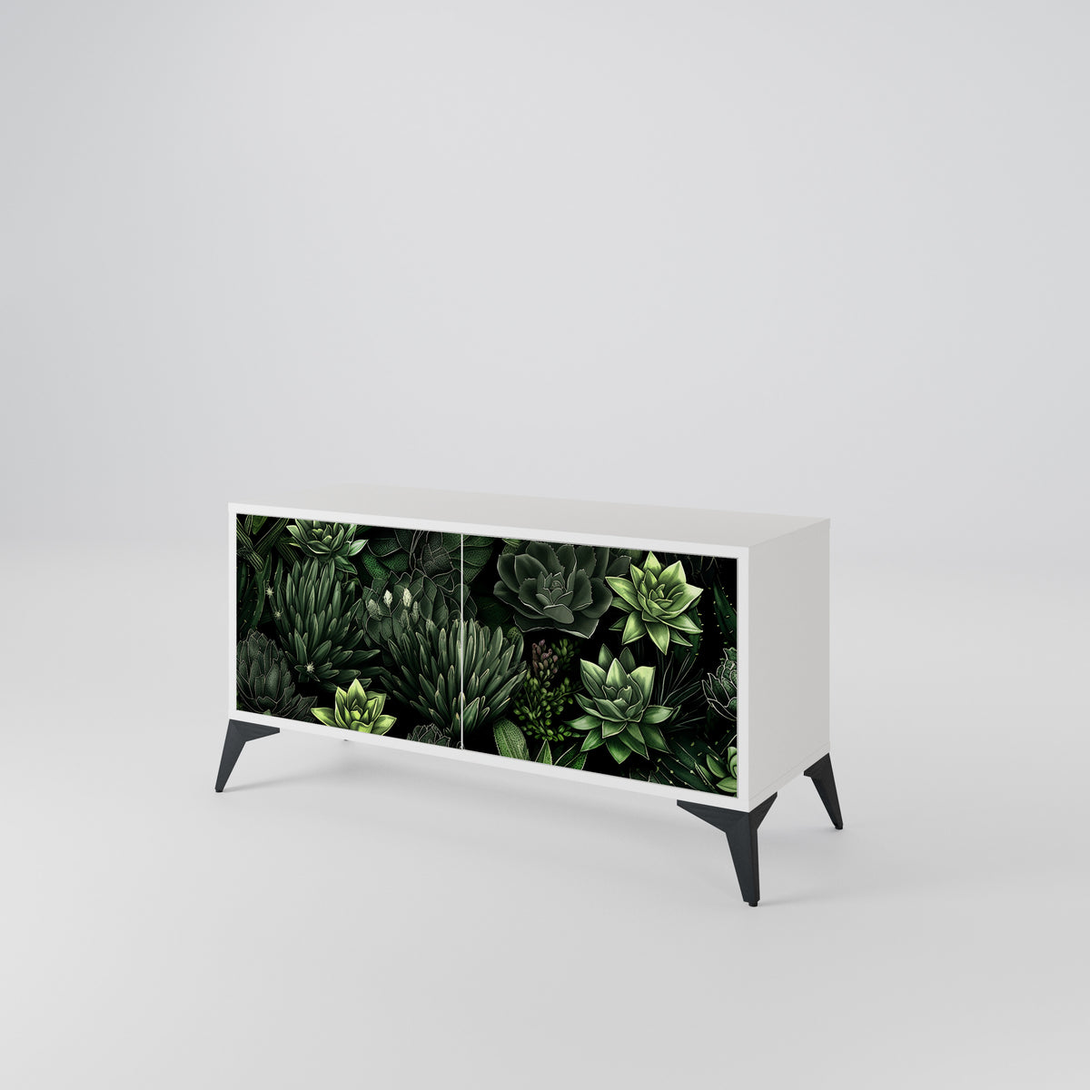 SUCCULENT JUNGLE Kompakt TV-bänk med 2 dörrar