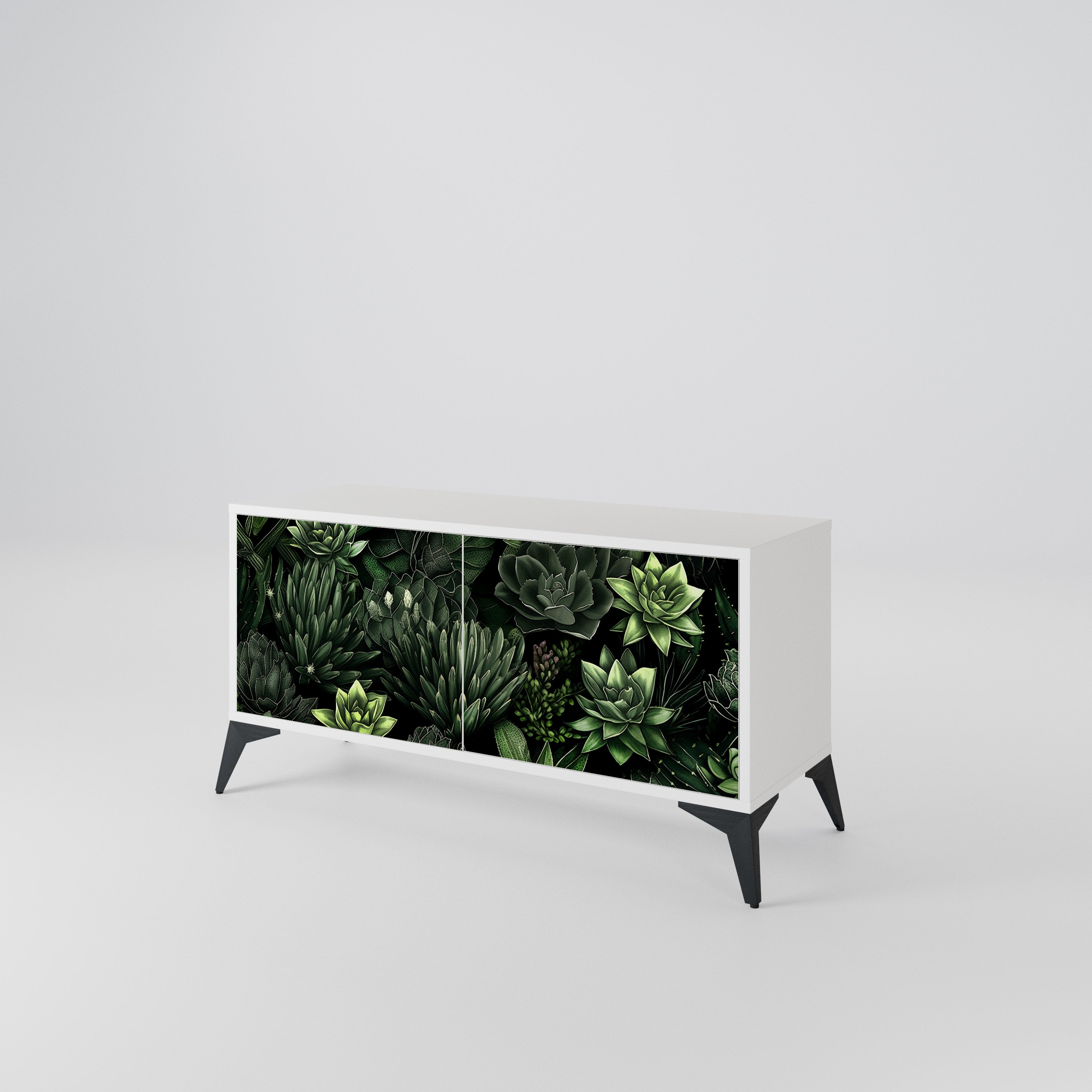 SUCCULENT JUNGLE Kompakt TV-bänk med 2 dörrar