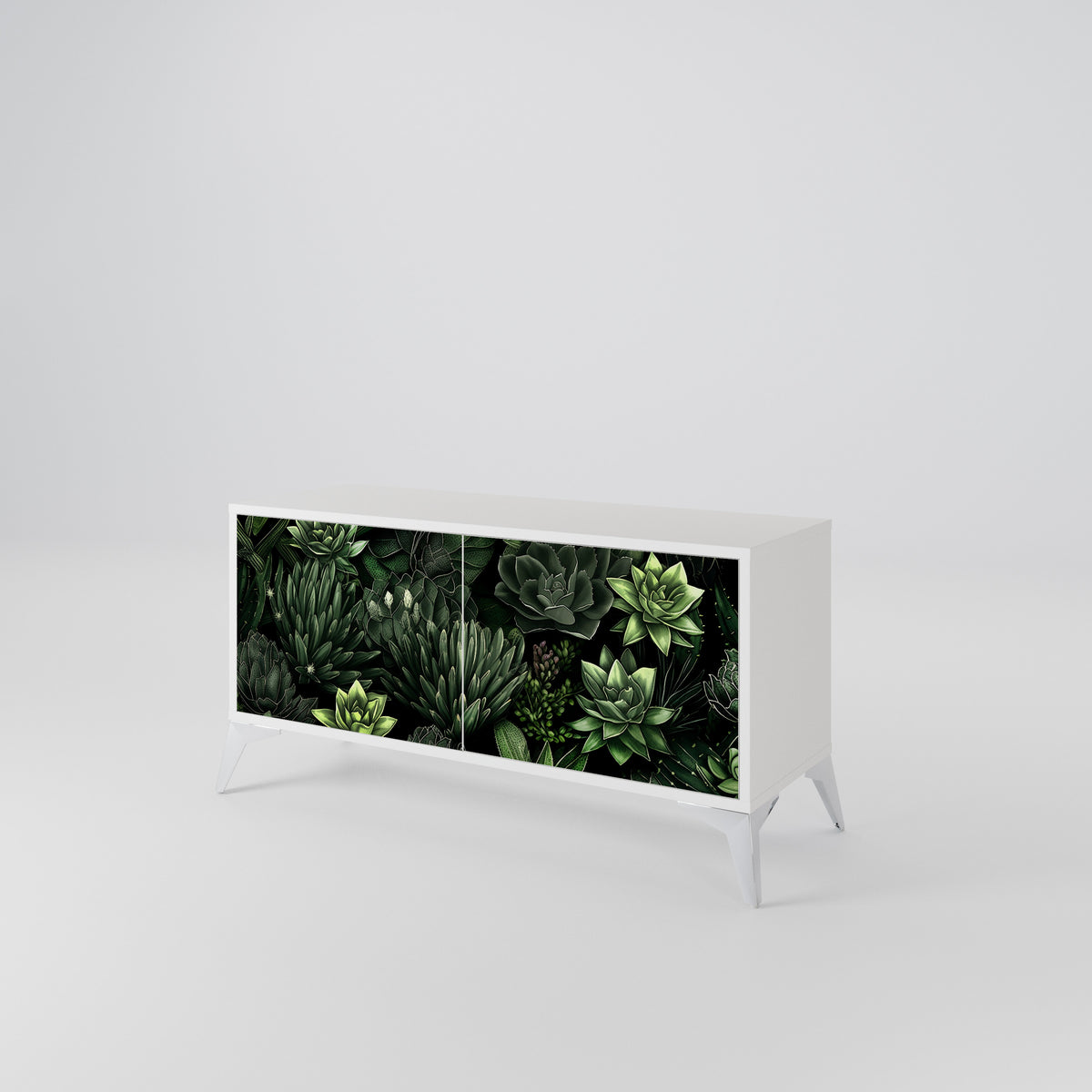SUCCULENT JUNGLE Kompakt TV-bänk med 2 dörrar