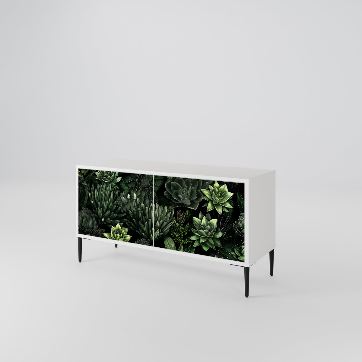SUCCULENT JUNGLE Kompakt TV-bänk med 2 dörrar