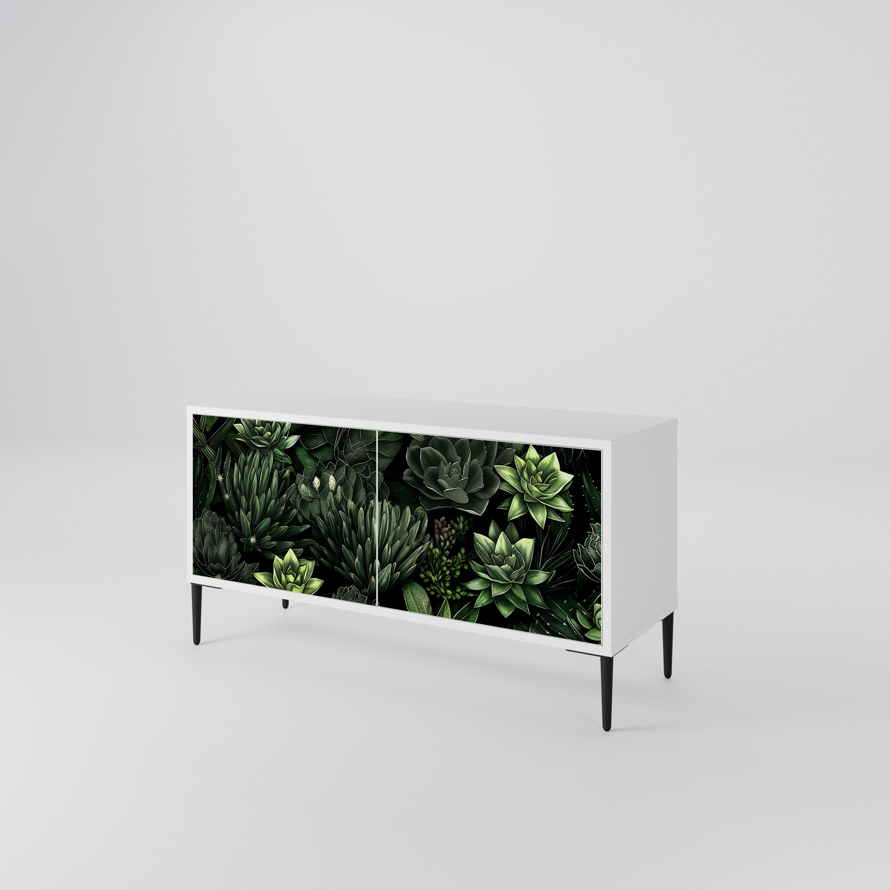 SUCCULENT JUNGLE Kompakt TV-bänk med 2 dörrar