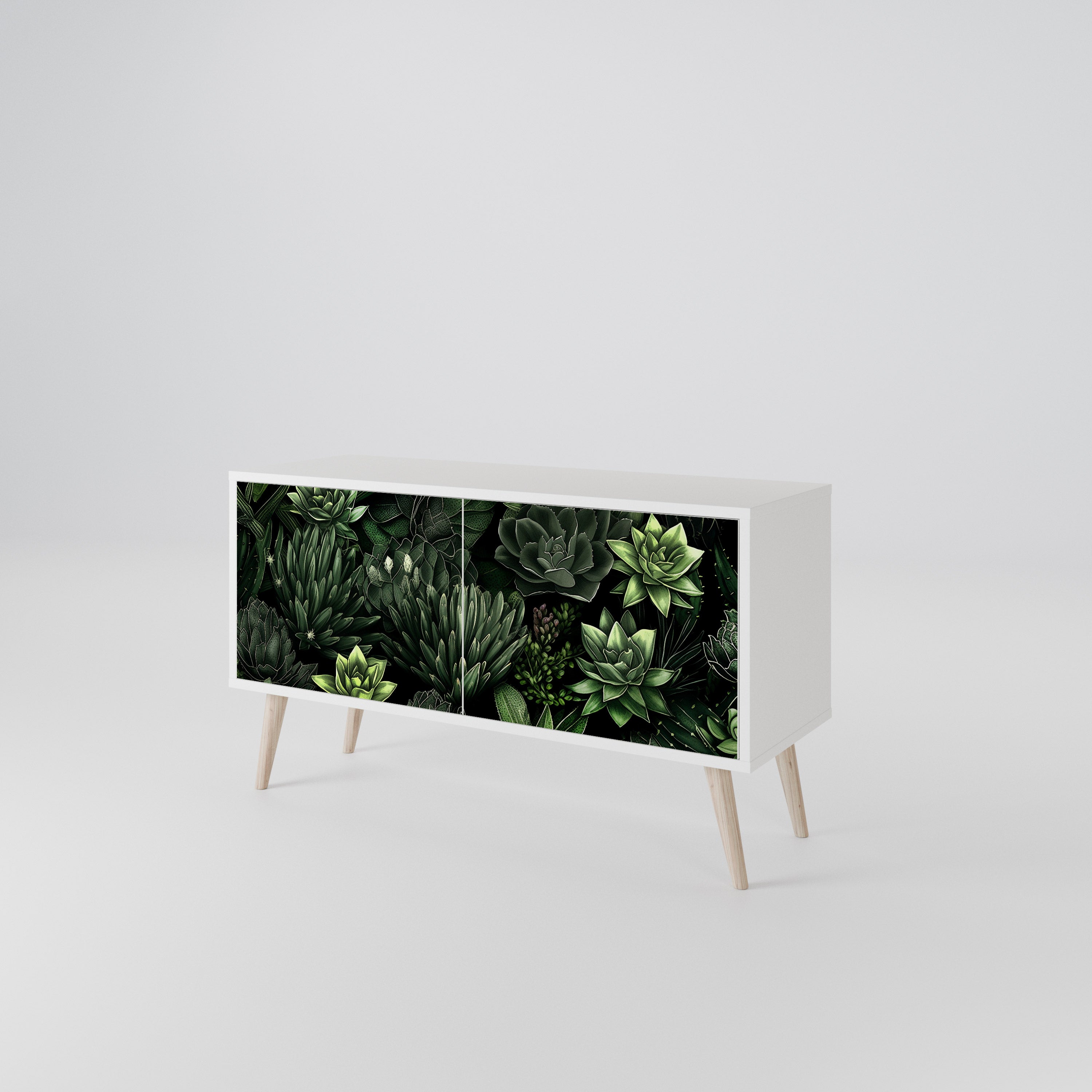 SUCCULENT JUNGLE Kompakt TV-bänk med 2 dörrar