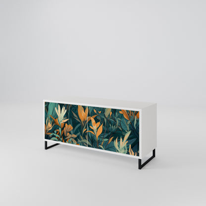 FLORAL SERENITY Kompakt TV-bänk med 2 dörrar