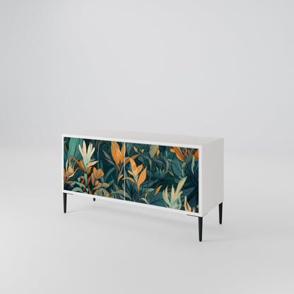 FLORAL SERENITY Kompakt TV-bänk med 2 dörrar