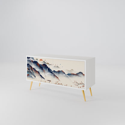 JAPANESE LANDSCAPE Kompakt TV-bänk med 2 dörrar