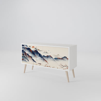 JAPANESE LANDSCAPE Kompakt TV-bänk med 2 dörrar