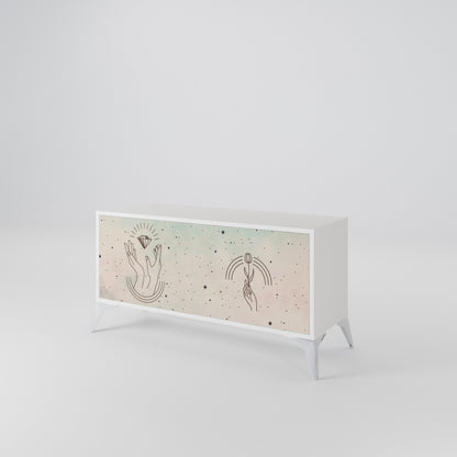 DELICATE BEAUTY Kompakt TV-bänk med 2 dörrar