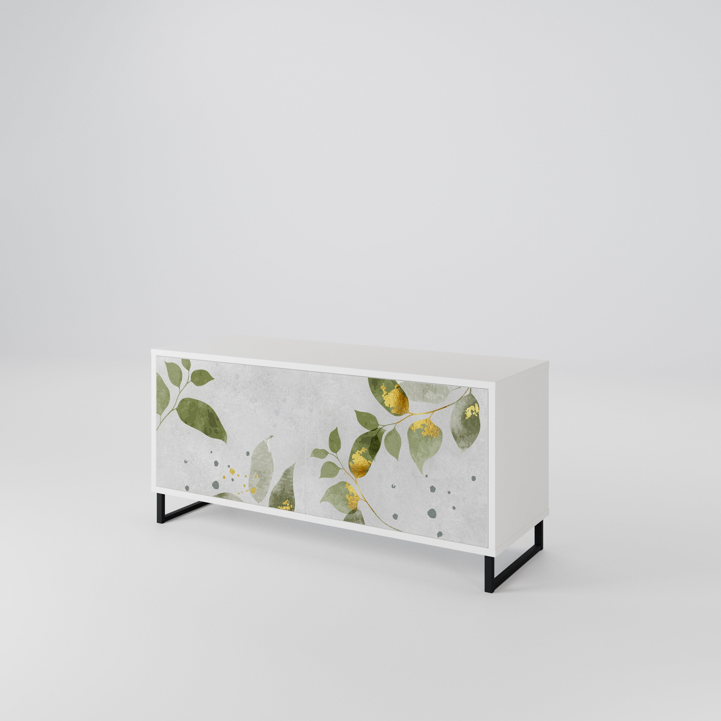 ELEGANT BOTANICS Kompakt TV-bänk med 2 dörrar