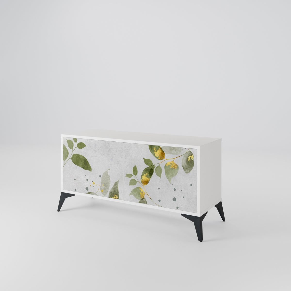 ELEGANT BOTANICS Kompakt TV-bänk med 2 dörrar