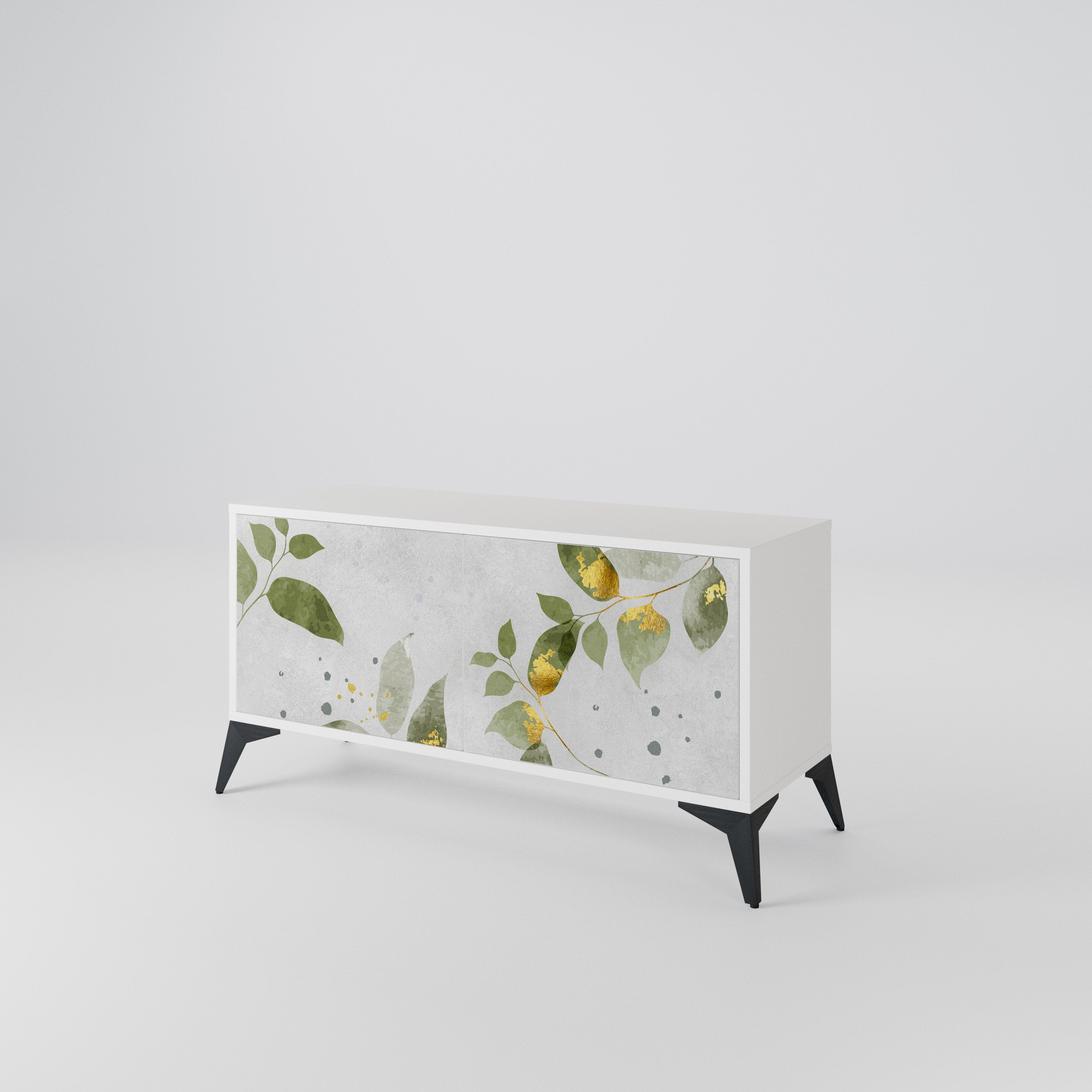 ELEGANT BOTANICS Kompakt TV-bänk med 2 dörrar